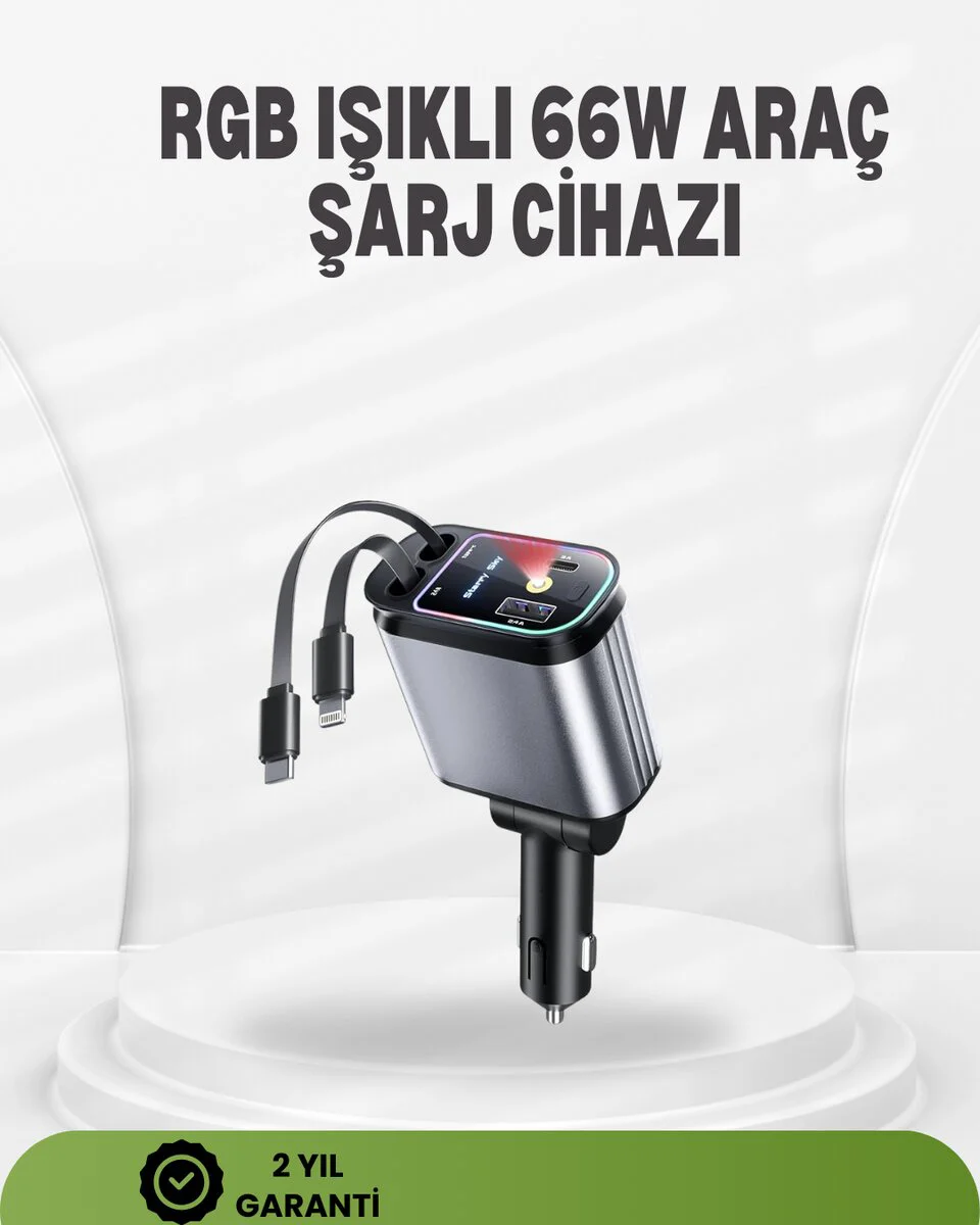 66W Çoklu Hızlı Şarj Cihazı - Araç İçin 4'lü USB PD/QC (Ford, Opel, Volvo, Skoda)