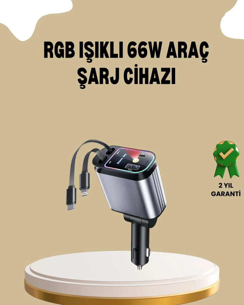 66W Hızlı Şarjlı Araç Çakmaklık Adaptörü - Renault, Peugeot, Citroen, Fiat için 4'ü 1 Arada Şarj Çözümü