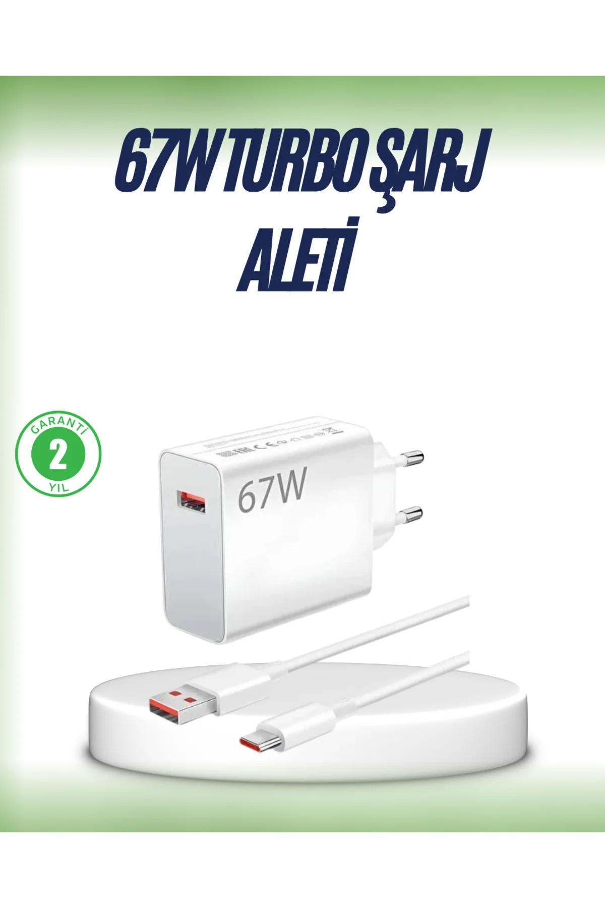 67 Watt Çift Turbo Şarj Adaptörü Reno 4 5 6 Uyumlu