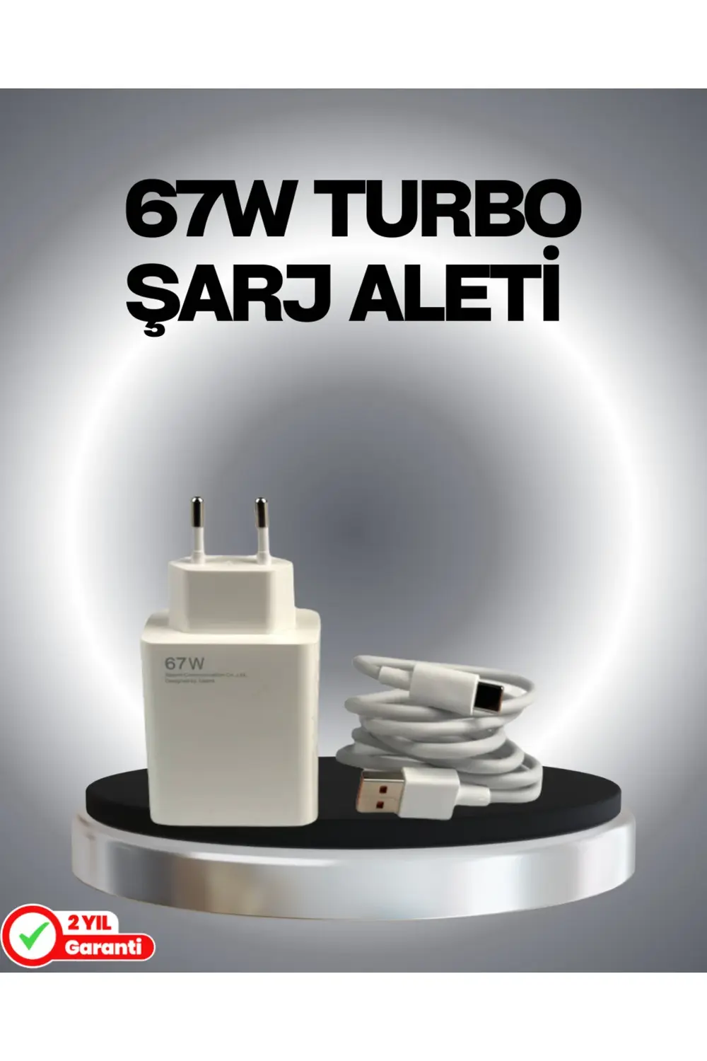 67 Watt Güvenli Hızlı Şarj Adaptörü Samsung M31 M33 M51 Uyumlu