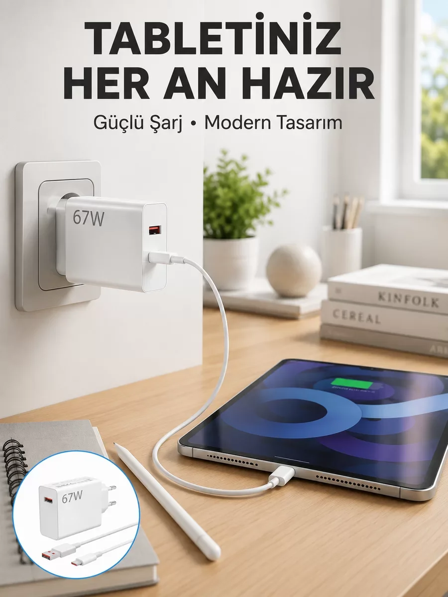 67 Watt Tip C Hızlı Şarj Adaptörü - Xiaomi Uyumluluğu ve Yeni Nesil Teknoloji