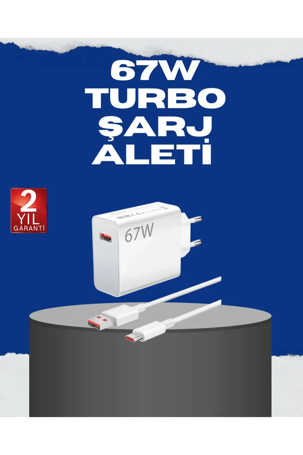 67 Watt Turbo Charge Başlık Vivo Y20 Y35 Y55 Uyumlu