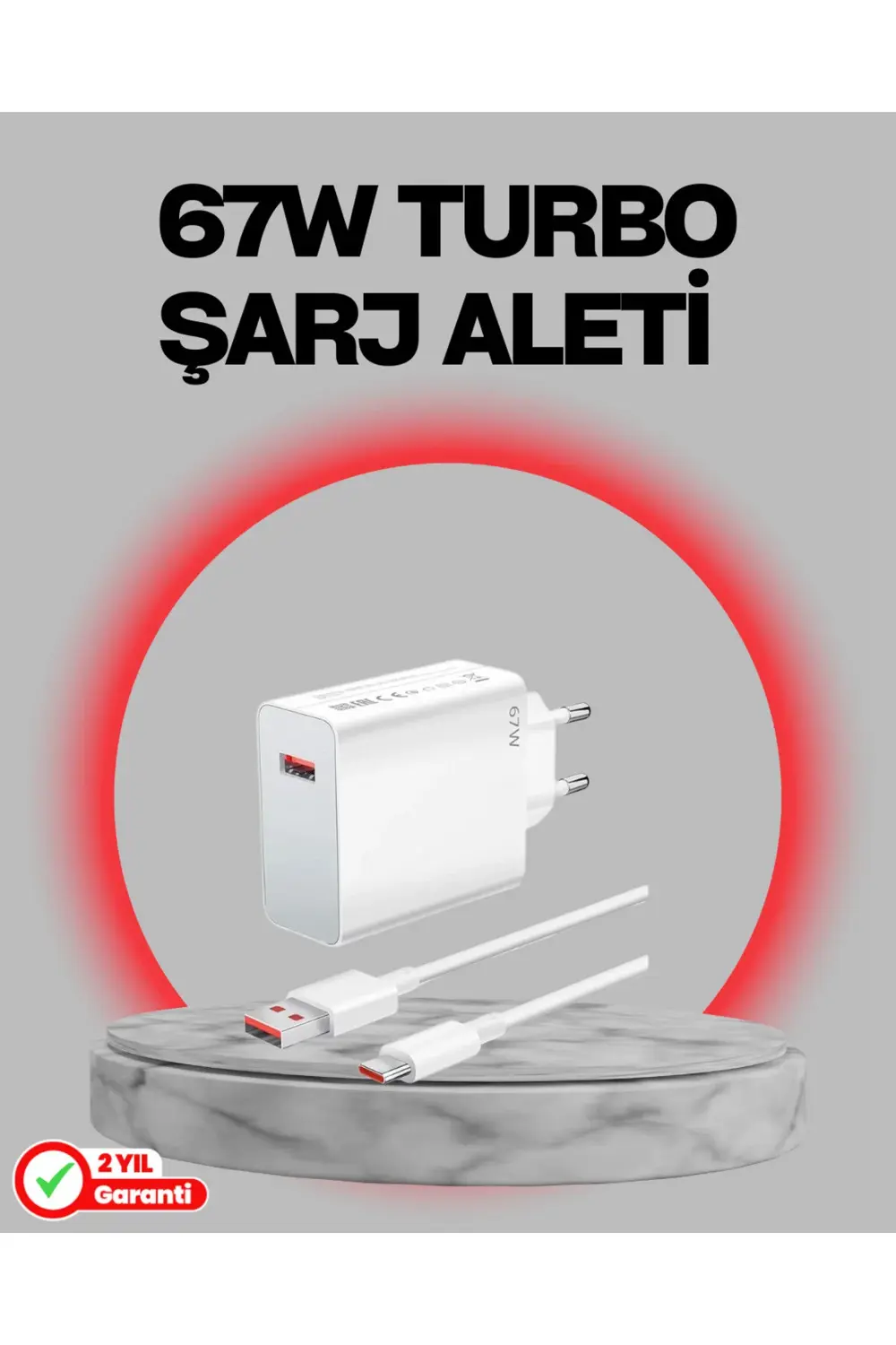 67 Watt Turbo Destekli Şarj Cihazı Honor 50 70 90 Uyumlu