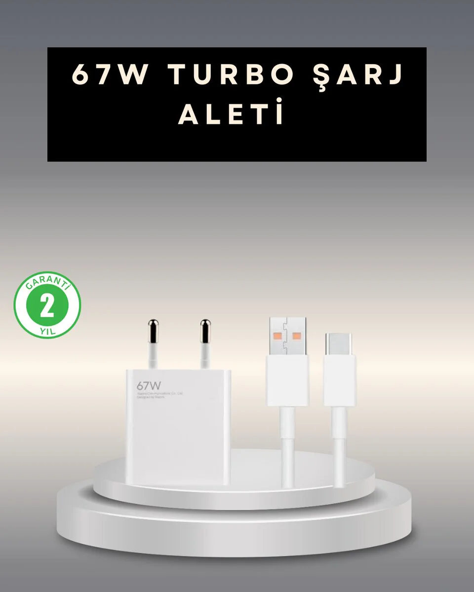 67 Watt Turbo Type C Şarj Adaptörü - Poco X3 X4 X5 Pro Uyumlu, Hızlı ve Güvenli Şarj Çözümü