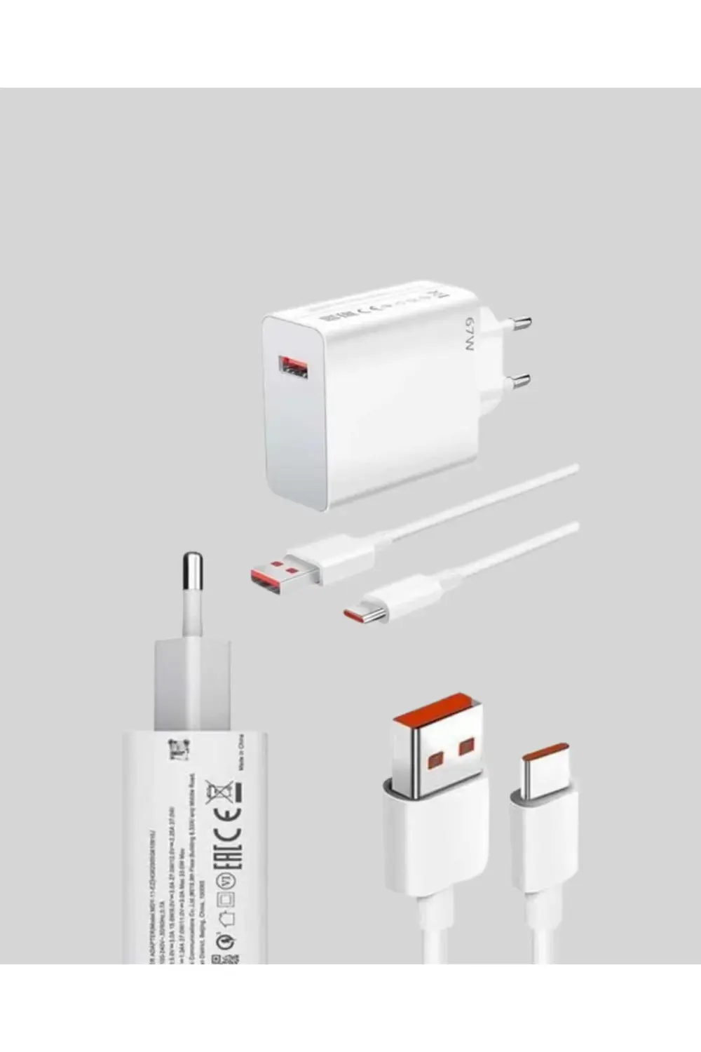 67 Watt Type C Hızlı Şarj Cihazı OnePlus 7 8 9 10 Uyumlu