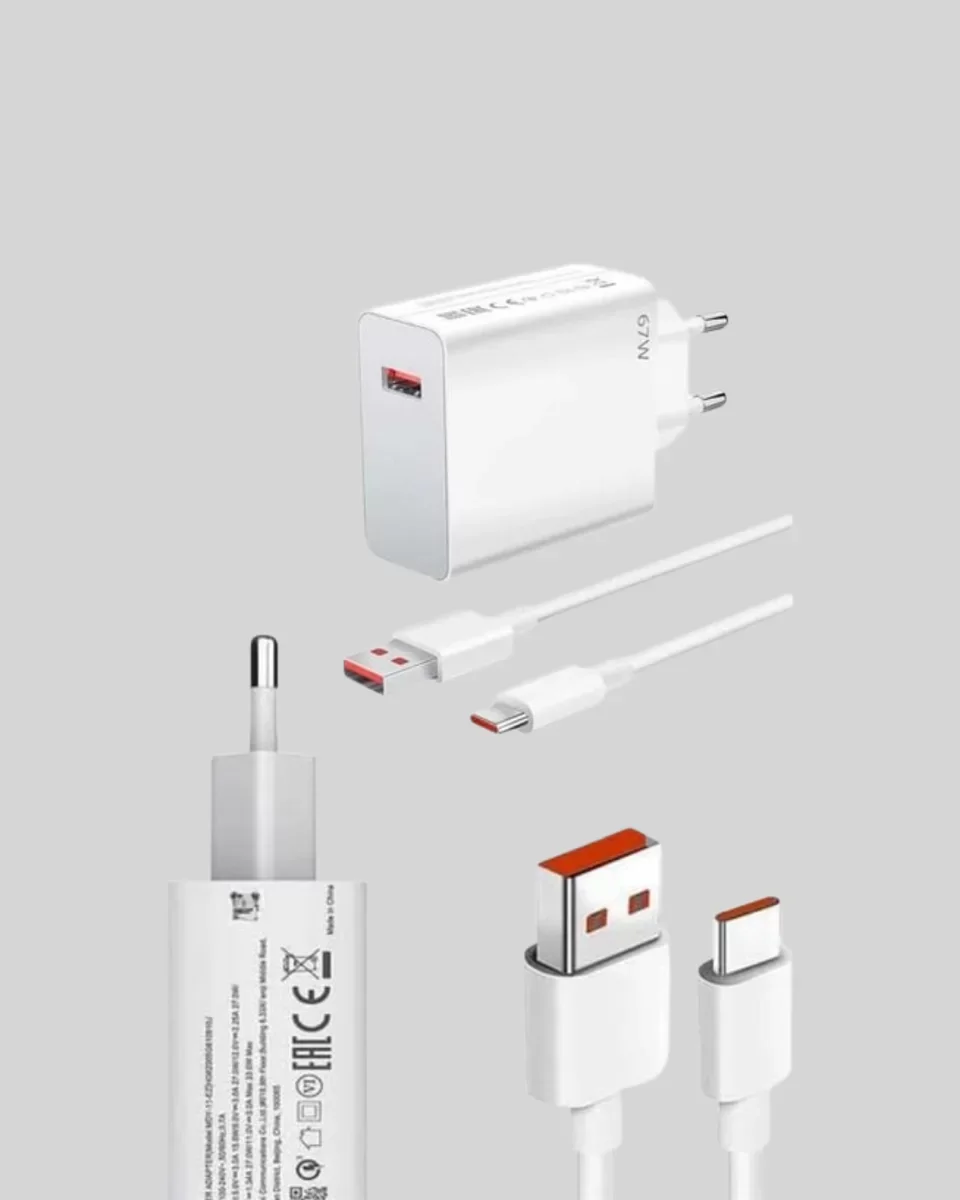 67 Watt Ultra Hızlı Şarj Adaptörü - Redmi 9 10 12C Uyumlu, Turbo Şarj ve Güvenlik Özellikli