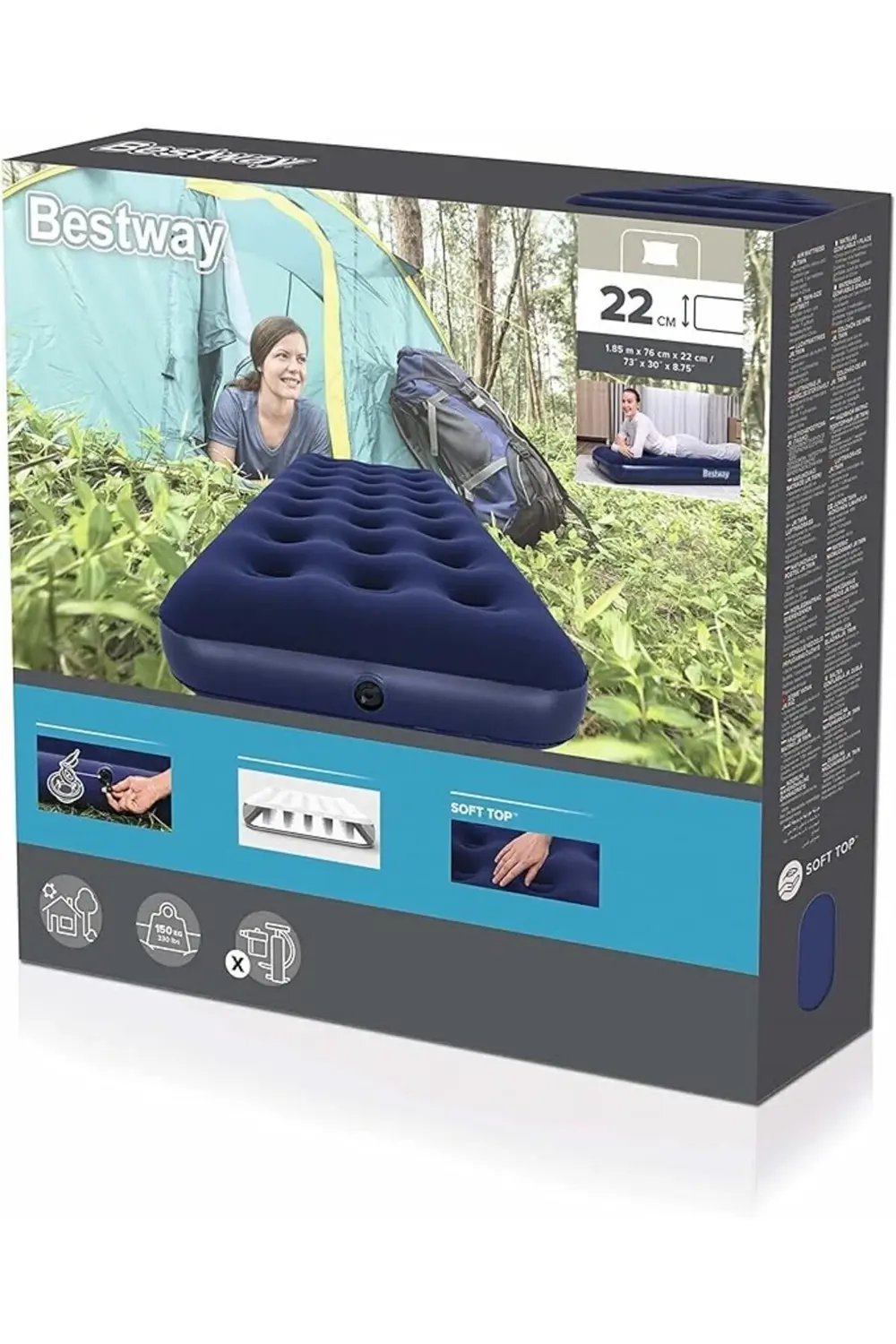 67000,tek Kişilik Şişme Yatak (185X76X22 CM) 1 ADET ONARIM YAMASI