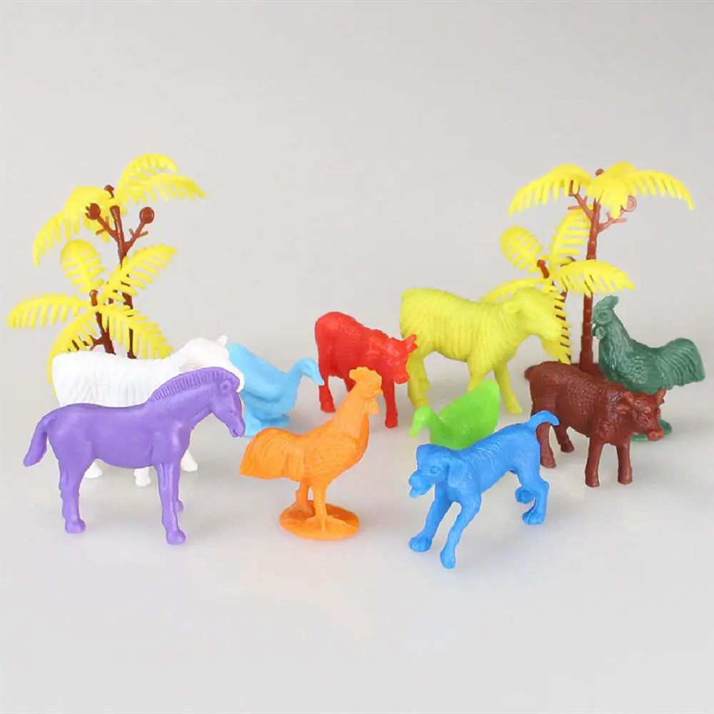 676 Toy Play 12 Parça Renkli Mini Çiftlik Hayvanları Figür Seti 4