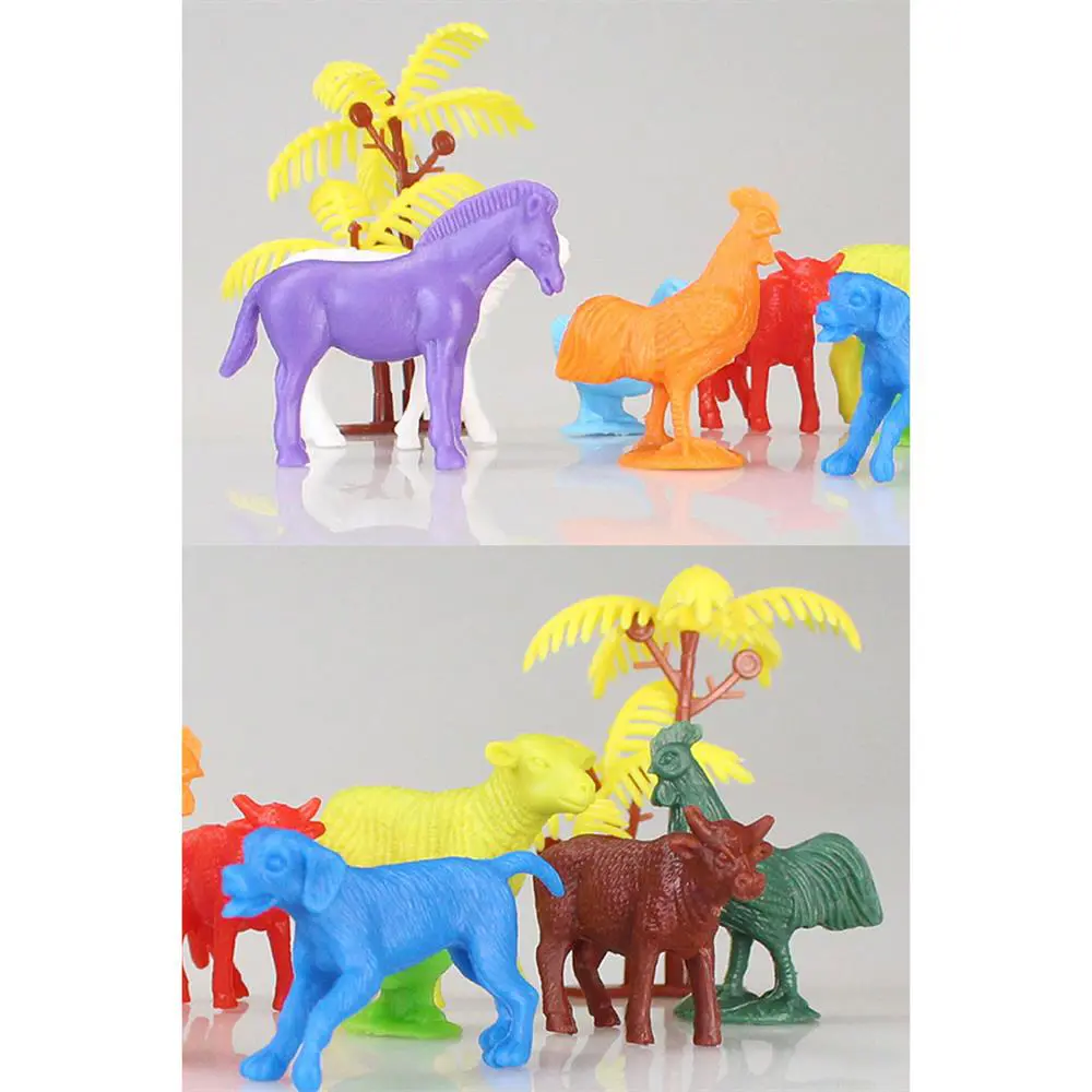 676 Toy Play 12 Parça Renkli Mini Çiftlik Hayvanları Figür Seti 4