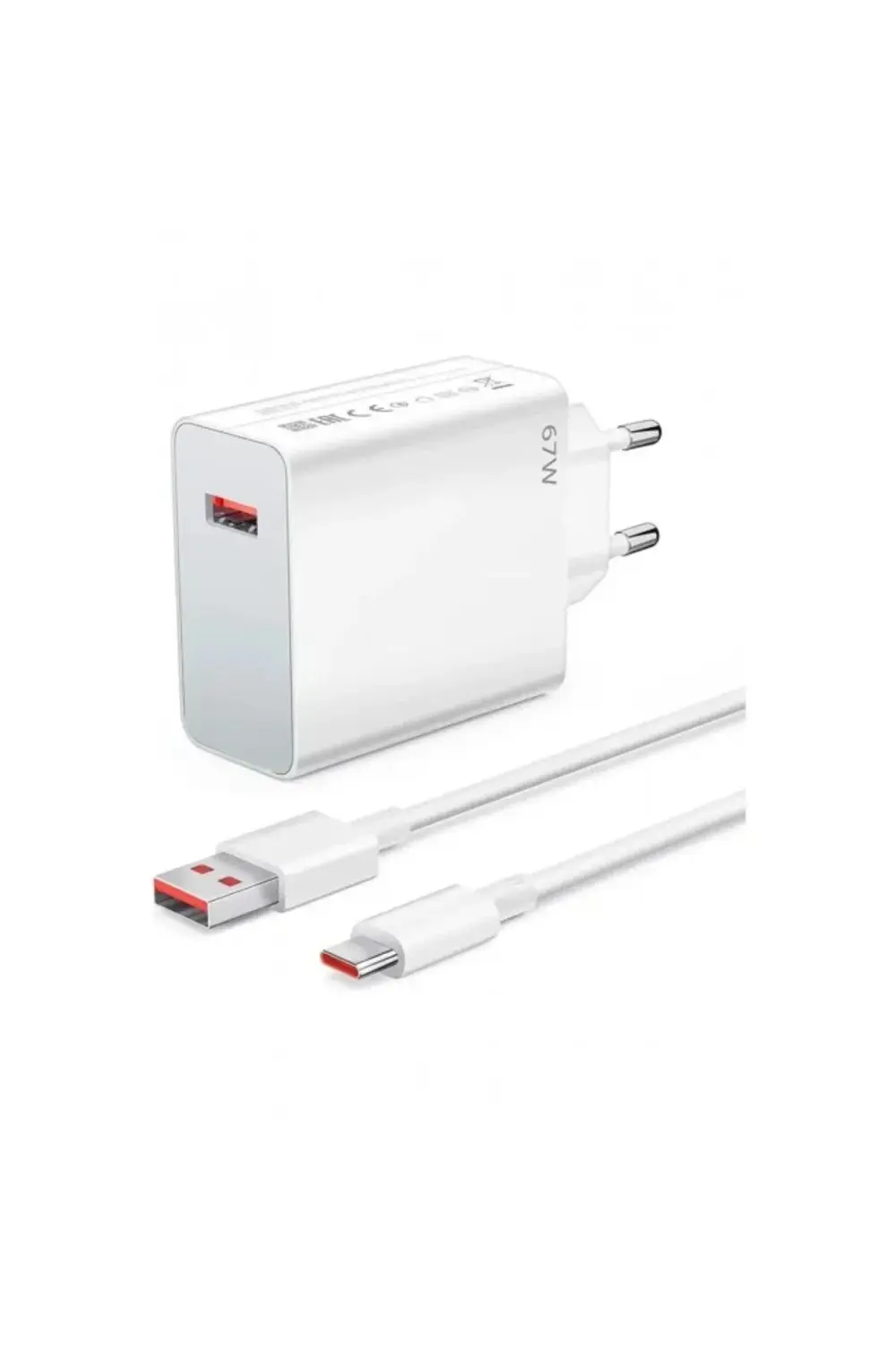 67W Gan Poco F5 Pro İle Uyumlu Turbo Şarj Adaptörü ve 6A Type C K