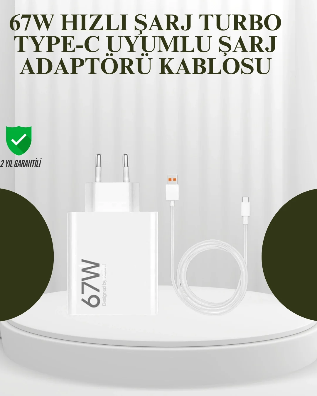 67W Güçlü Şarj Adaptörü ve Turbo Kablo Uzun Ömürlü Dayanıklı Tasarım Fiyatı, Yorumları ve Özellikleri