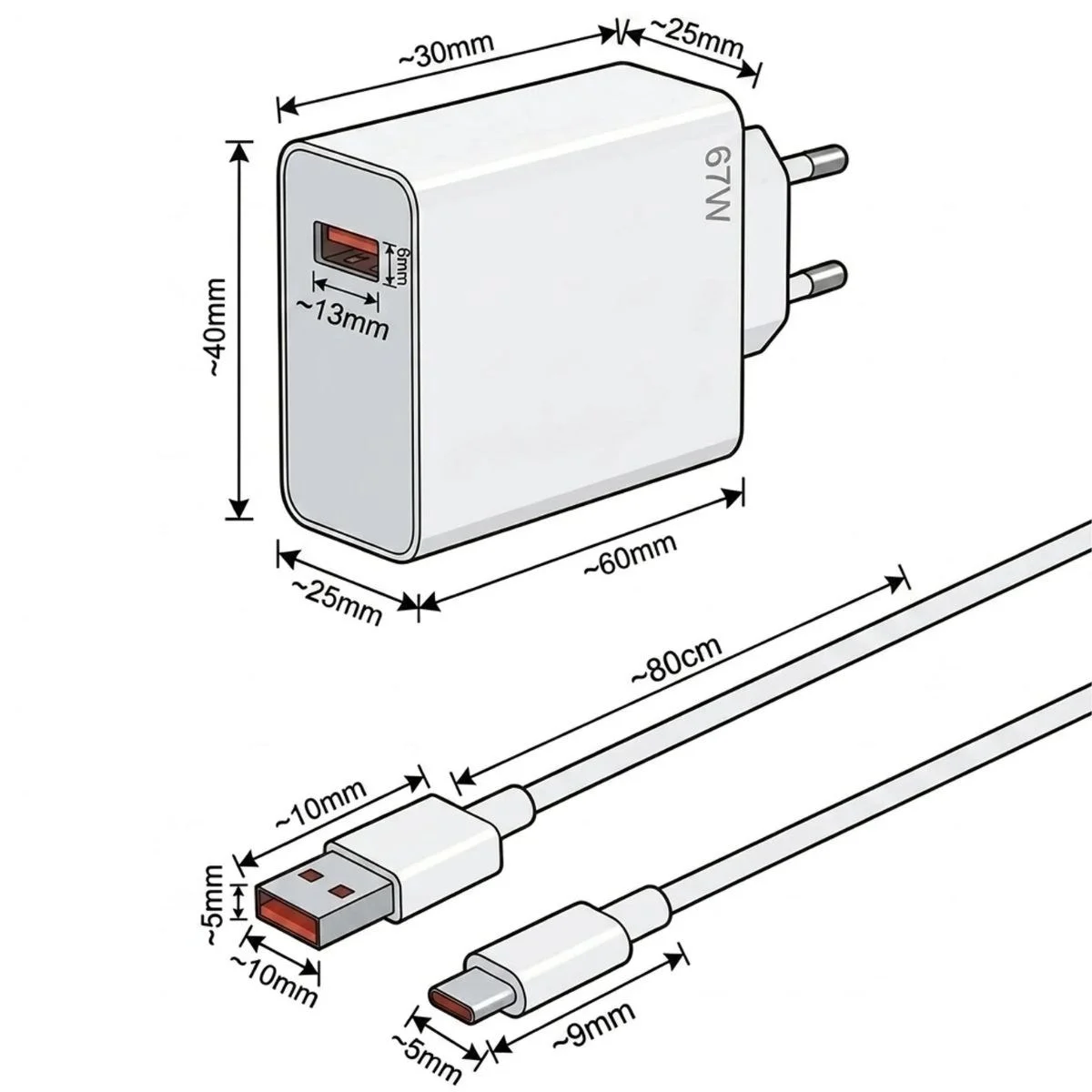 67w Hızlı Şarj Adaptörü Usb To Type-c – Pd Destekli, Akıllı Hızlı Şarj Başlığı, Güvenli Güç Adaptörü Bx40 Fiyatı, Yorumları ve Özellikleri