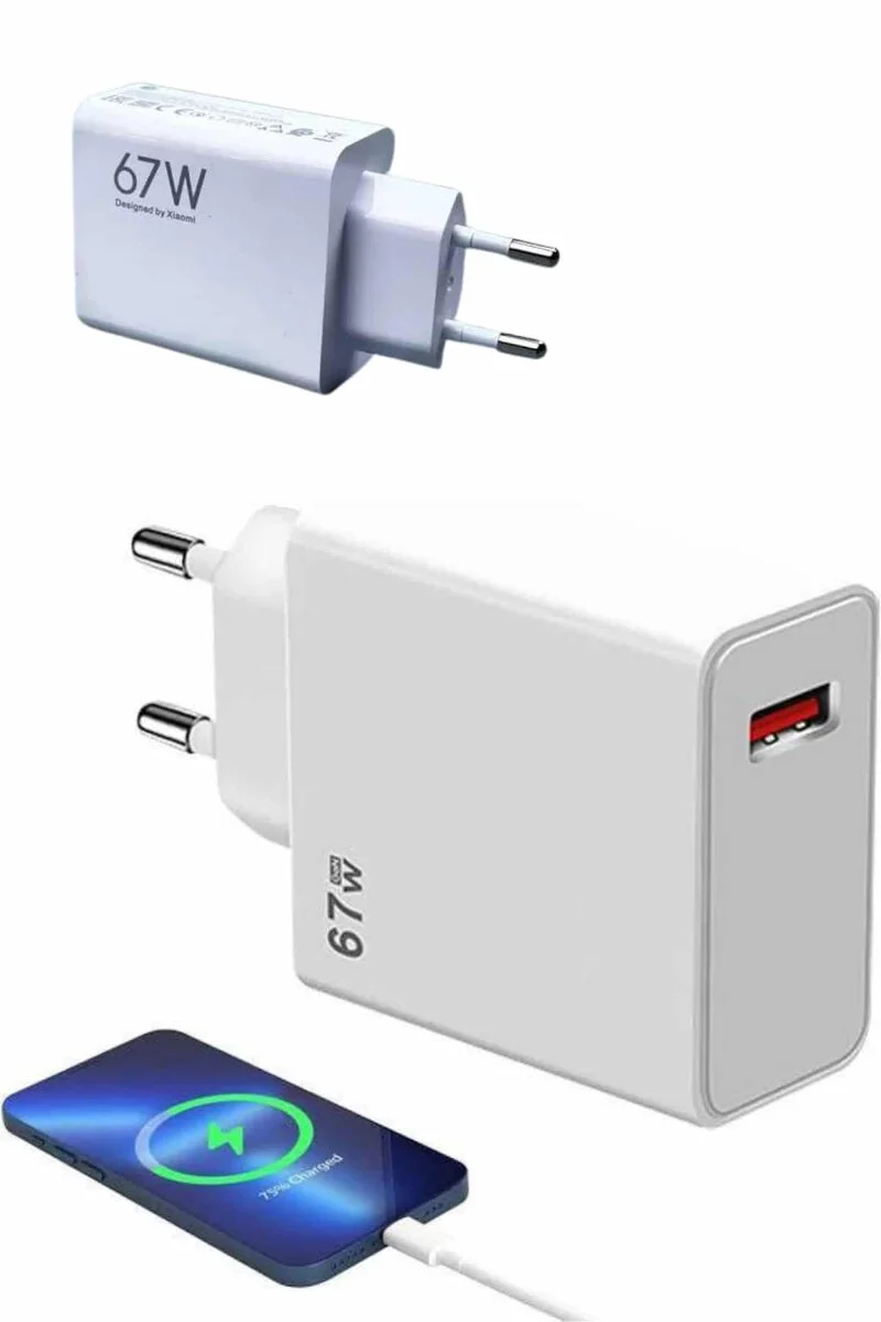 67W Hızlı Şarj Adaptörü - USB Type‑C Turbo Şarj & Yüksek Voltaj Koruma
