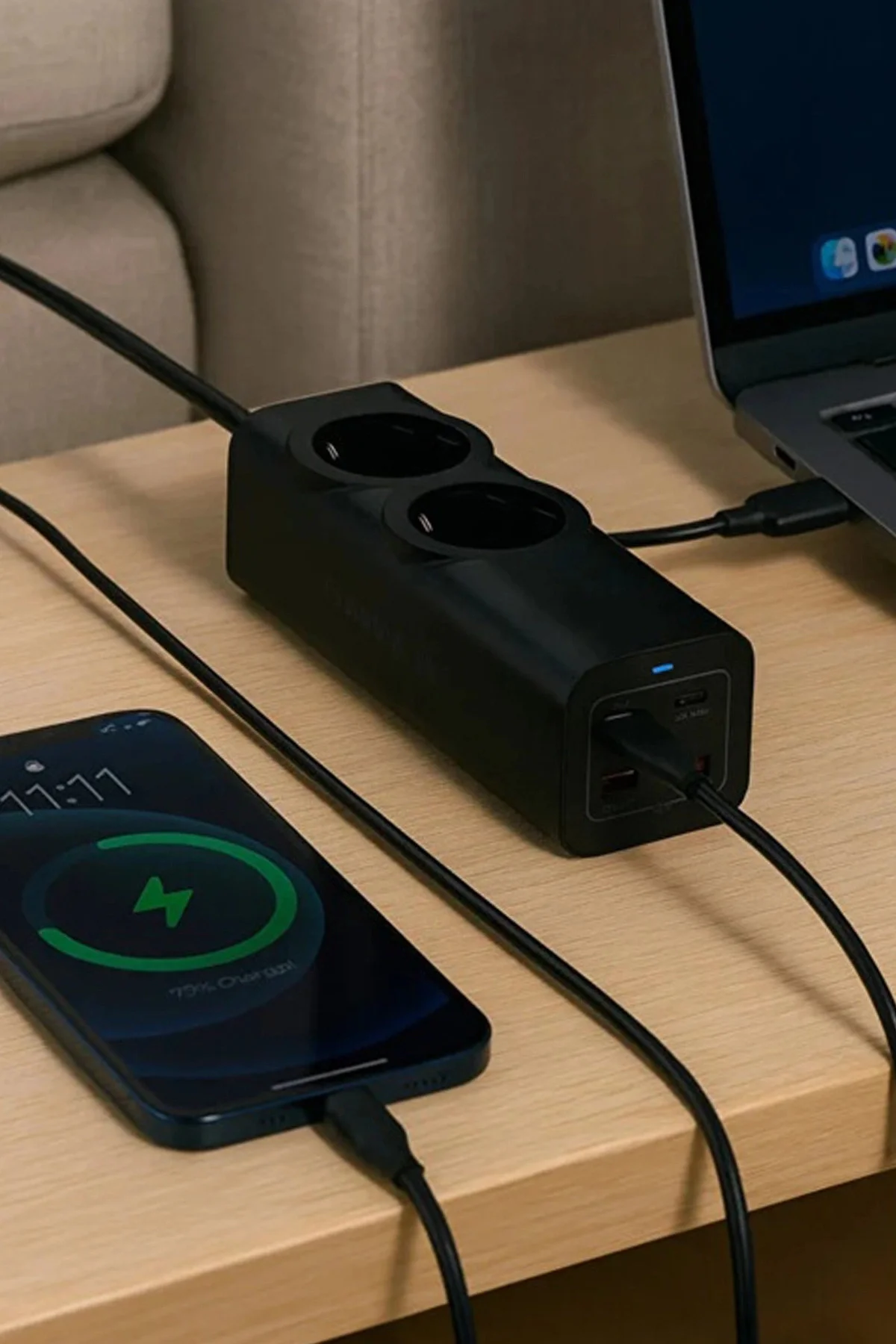 67W Hızlı Şarjlı Akıllı Çoklu Priz – 2000W Güç, 2 Usb-C + 2 Usb-A Çıkışlı, Telefon & Laptop Uyumlu 67W Hızlı Şarjlı Akıllı Çoklu Priz – 2000W Güç, 2 Usb-C + 2 Usb-A Çıkışlı, Telefon & Laptop Uyumlu - Görsel 4