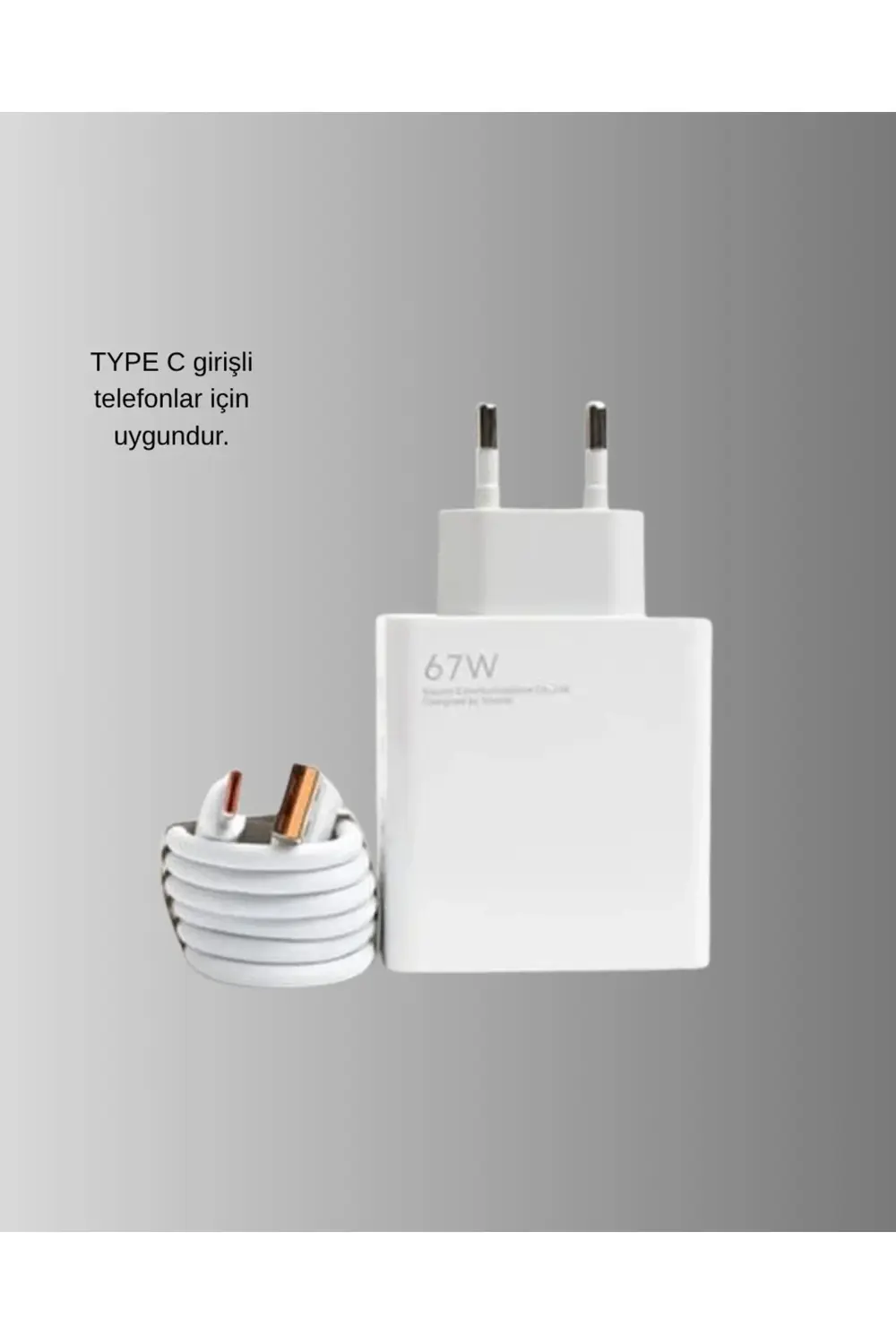 67W Süper Hızlı Şarj Adaptörü ve Kablo Seti – Güvenli Kompakt ve
