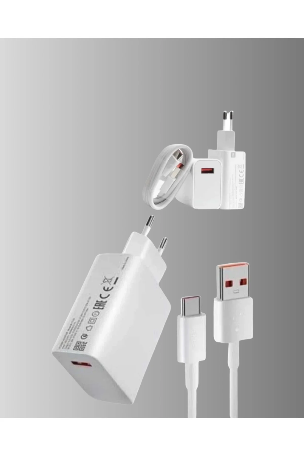 67W Süper Hızlı Şarj Adaptörü ve Kablo Seti – Güvenli, Kompakt ve Ergonomik Tasarım
