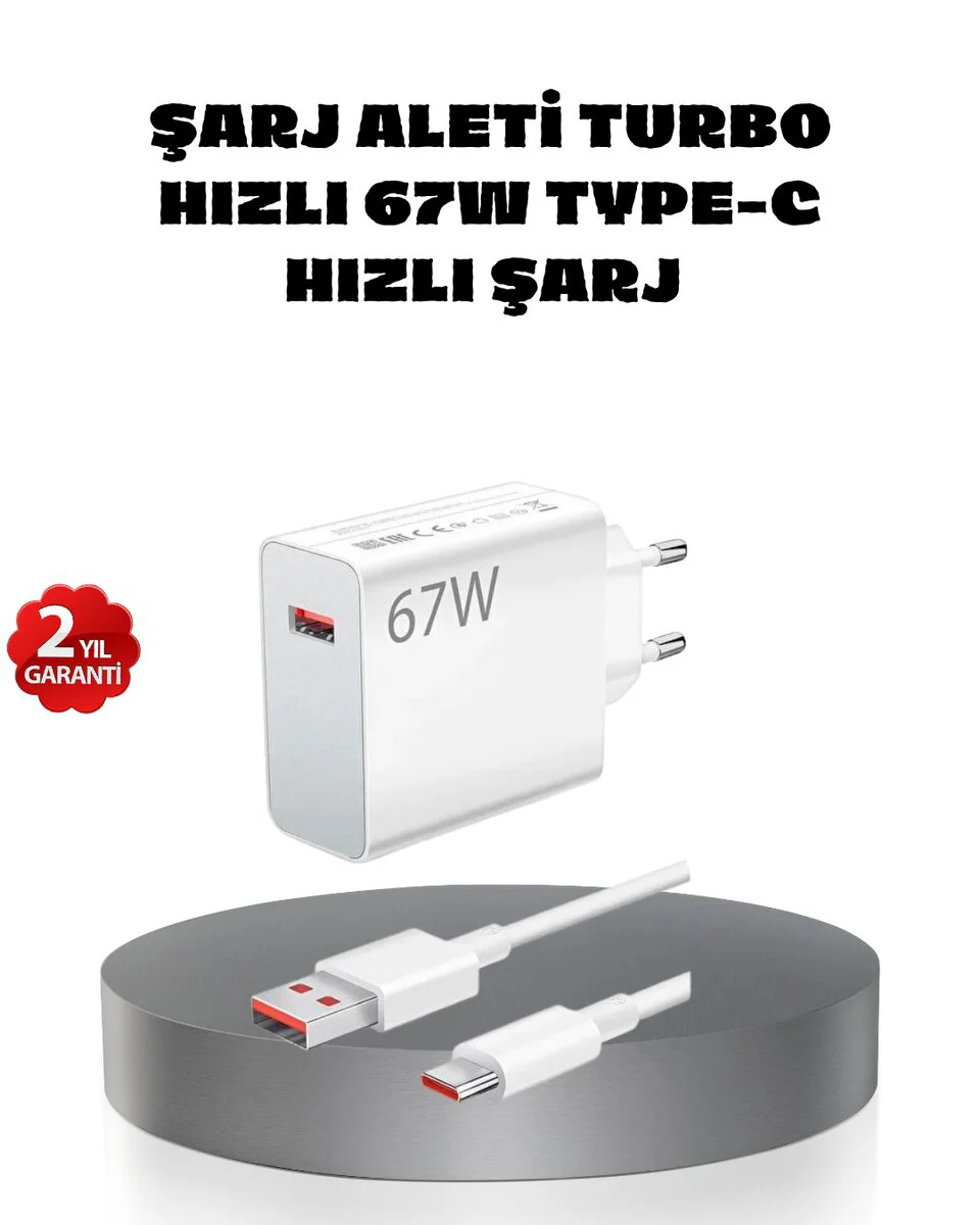 67W Turbo Type-C Hızlı Şarj Adaptörü – Akıllı Koruma Çipli USB-C Şarj Çözümü