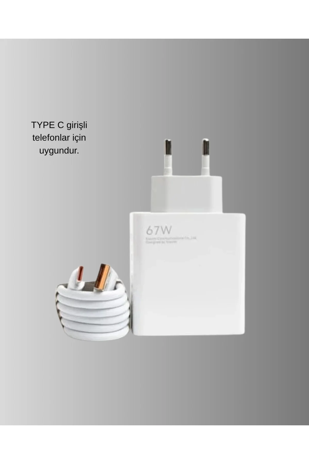 67W Turbo Type-C Hızlı Şarj Adaptörü – Akıllı Koruma Çipli, Hızlı Şarj Destekli