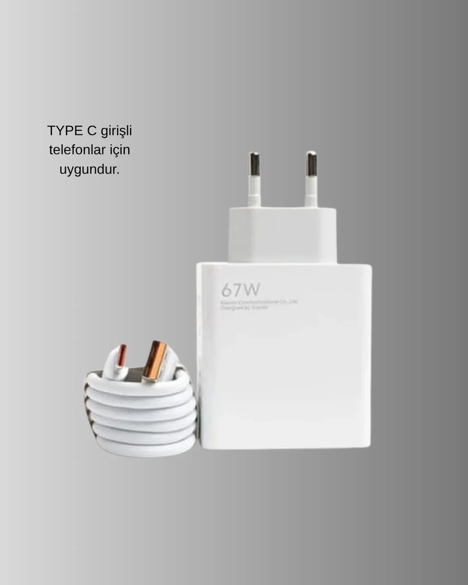 67W Turbo Type-C Hızlı Şarj Adaptörü – Akıllı Koruma Çipli USB-C Şarj Çözümü