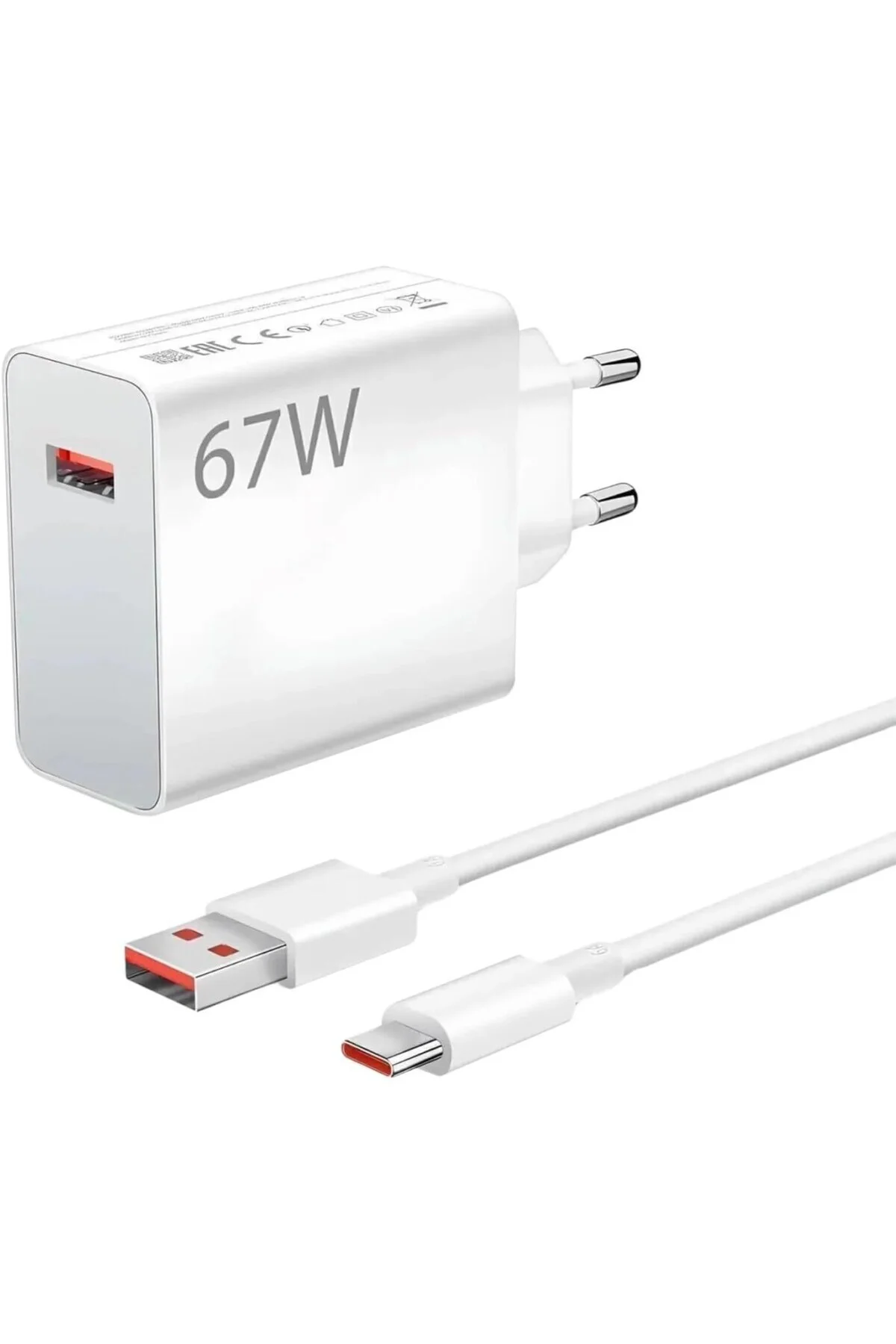 67W Type-C Şarj Adaptörü ve Kablo Seti, Saniye Gösterir Turbo Hızlı Şarj Göstergeli,İphone
