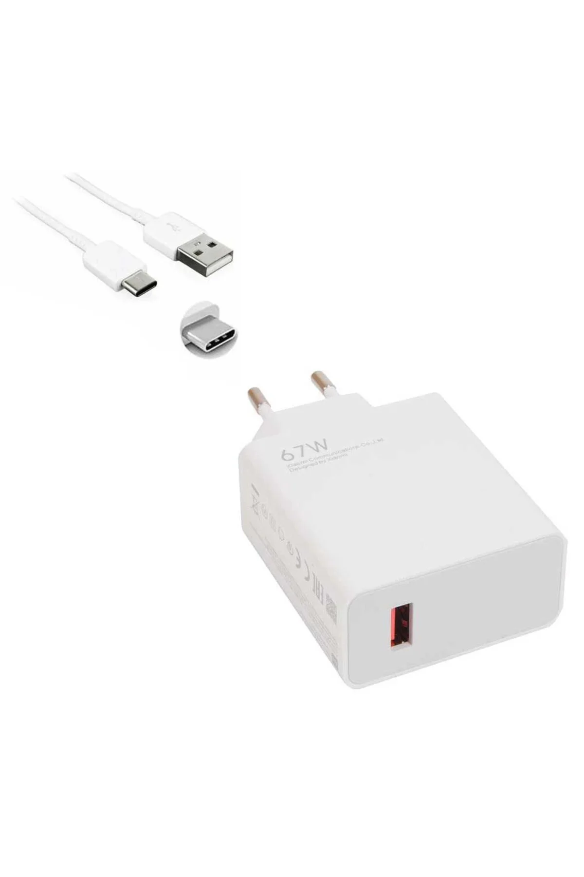 67w Usb To Type-c Şarj Cihazı - Şarj Kablosu 67w Usb To Type-c Şarj Cihazı - Şarj Kablosu