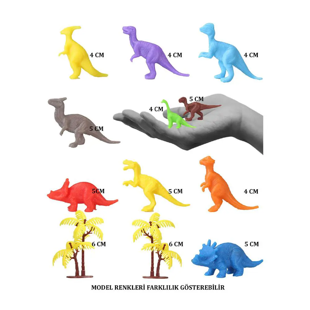 683 Toy Play 12 Parça Renkli Mini Dinozor Figür Seti 4-6 cm 683 Toy Play 12 Parça Renkli Mini Dinozor Figür Seti 4-6 cm