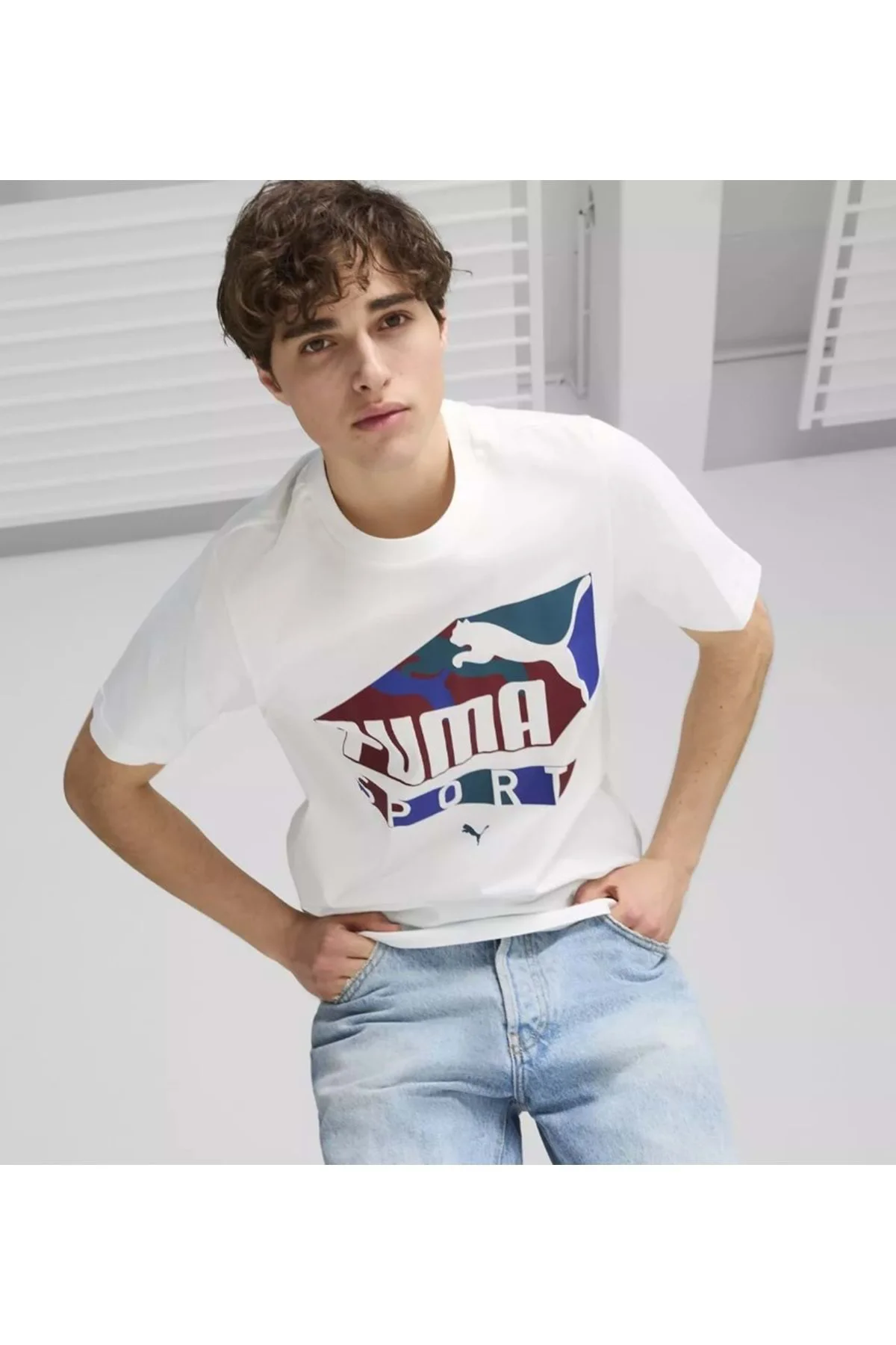 683207-02 Graphics Sports Tee Tişort Erkek T-Shirt BEYAZ