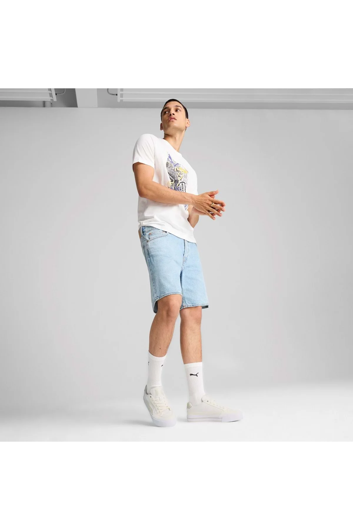 683213 Graphics Photoprint Tee Tişort Erkek T-Shirt BEYAZ