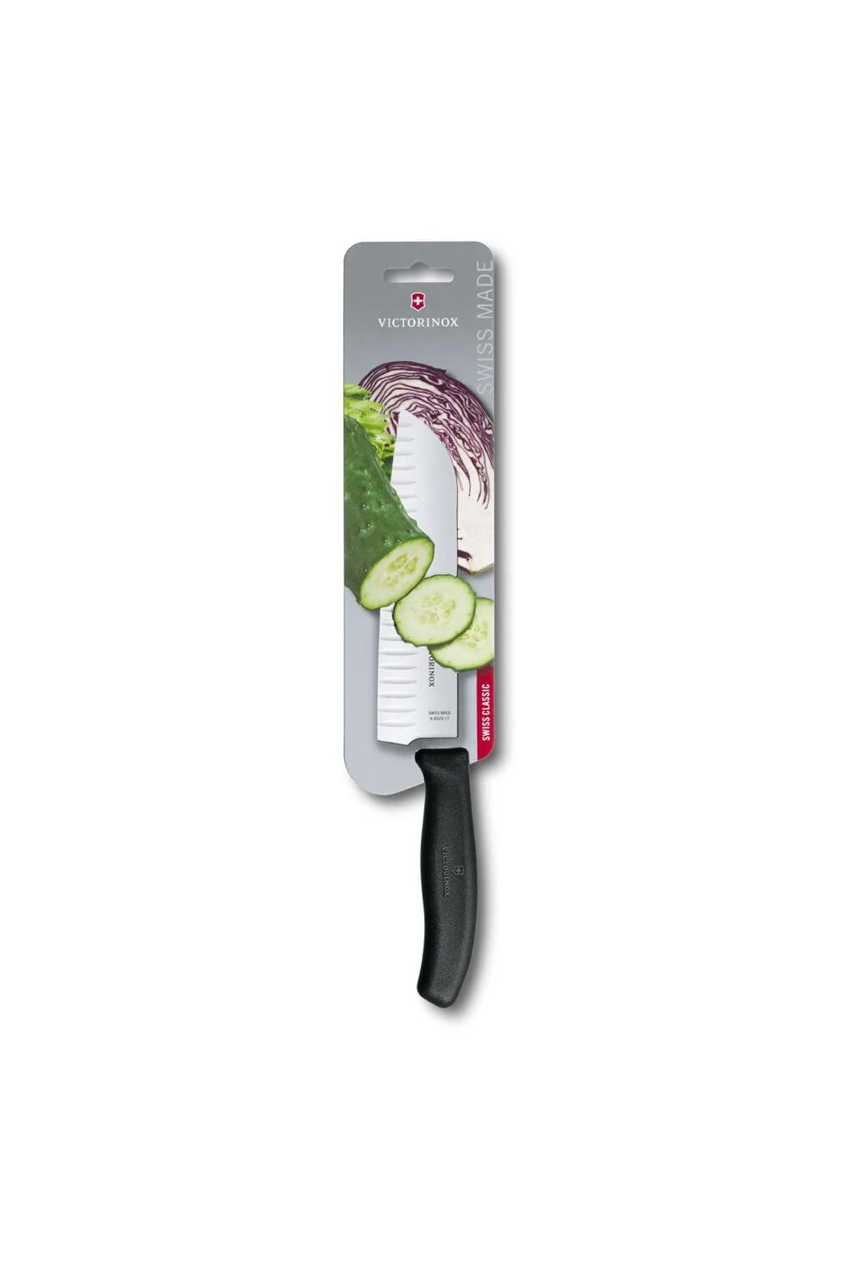6.8523.17B 17cm Siyah Santoku Bıçağı, Blisterli Paket