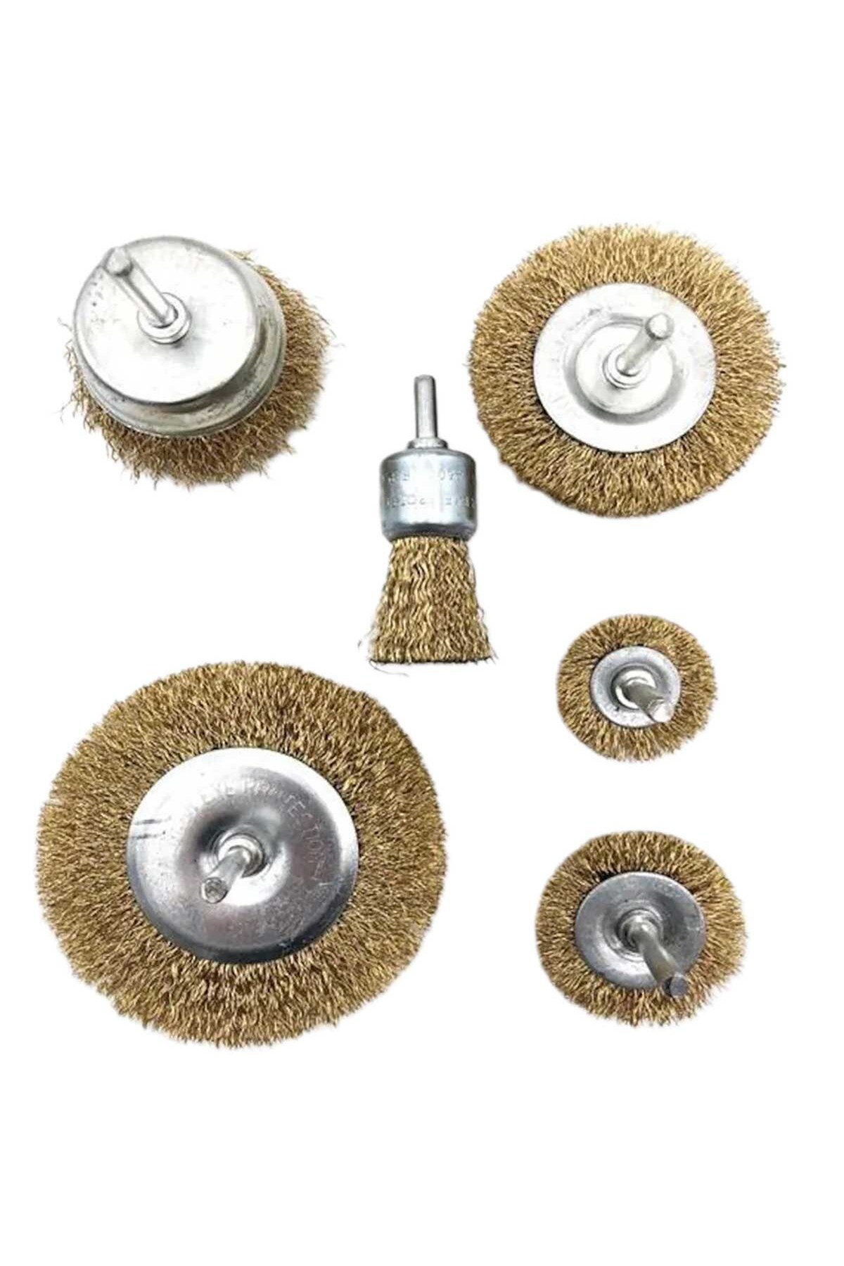 Ok Aksesuar 6&Apos;Li Pimli Tel Firça Seti Pas Yağ Kir Boya Yapişkan Çözücü G