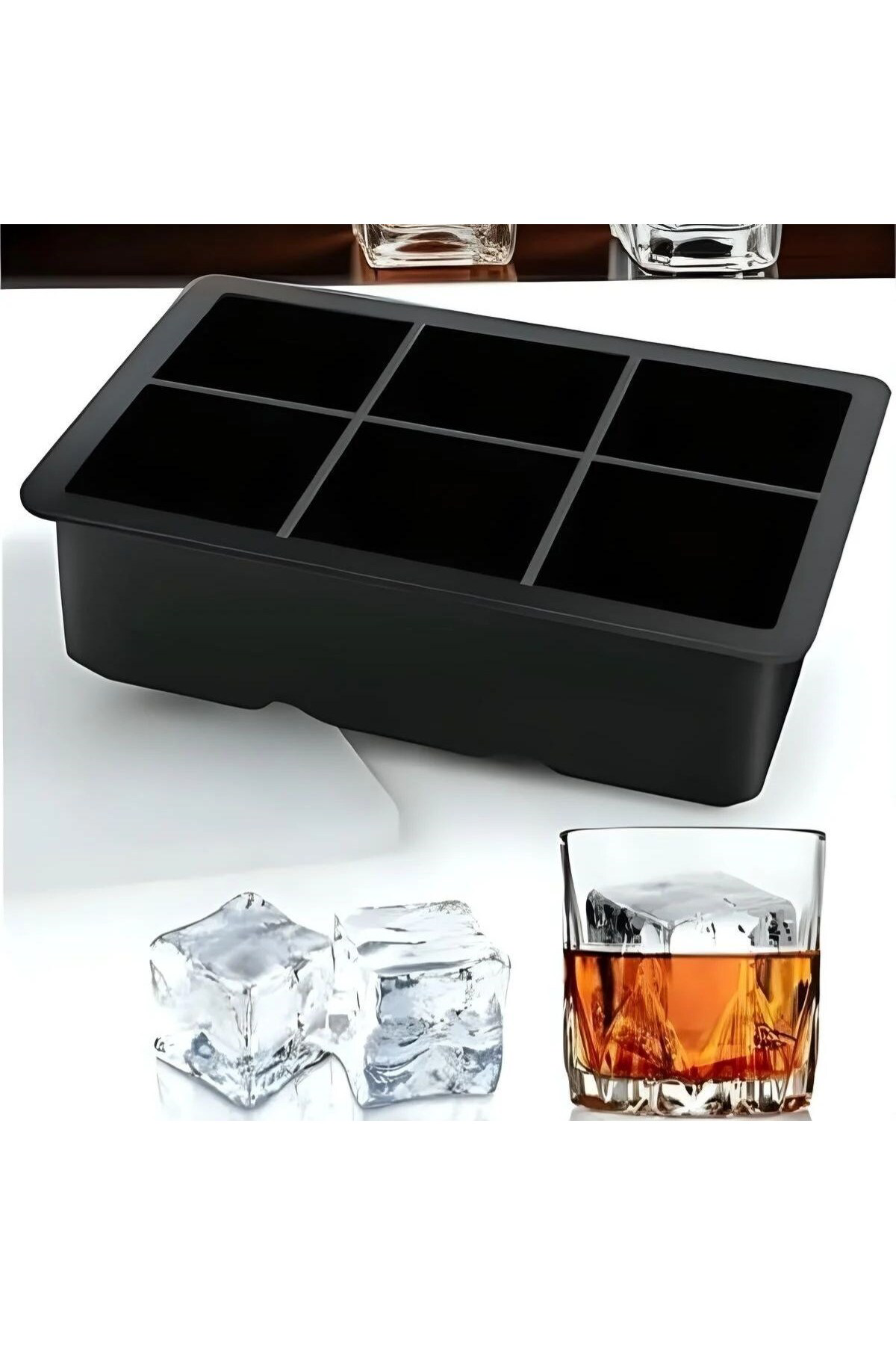 Ok Aksesuar 6&Apos;Li Xl Küp Şeklinde Silikon Kolay Çikabilen Buz Kalibi (506 Ok Aksesuar 6&Apos;Li Xl Küp Şeklinde Silikon Kolay Çikabilen Buz Kalibi (506