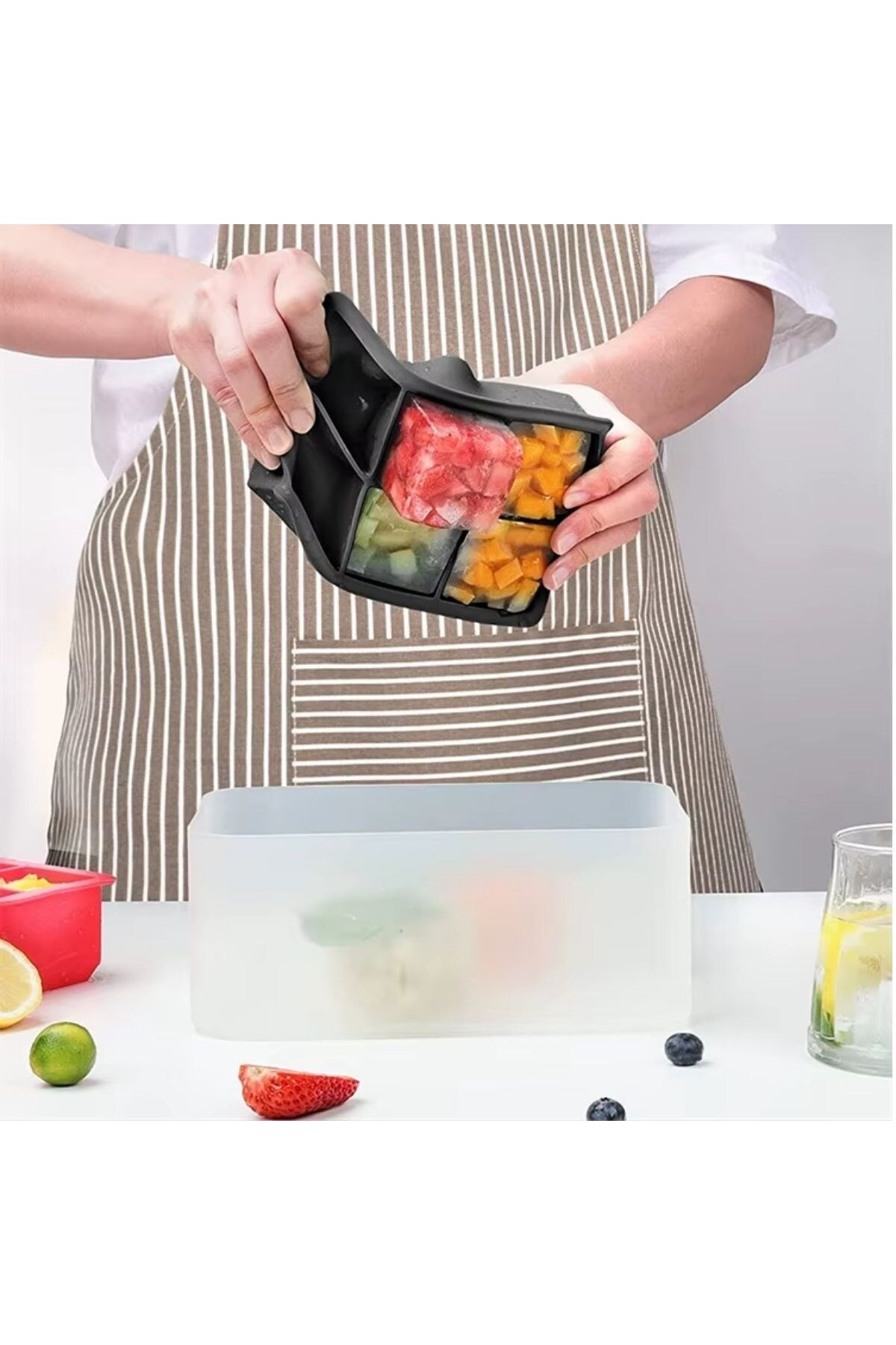 Ok Aksesuar 6&Apos;Li Xl Küp Şeklinde Silikon Kolay Çikabilen Buz Kalibi (506 Ok Aksesuar 6&Apos;Li Xl Küp Şeklinde Silikon Kolay Çikabilen Buz Kalibi (506