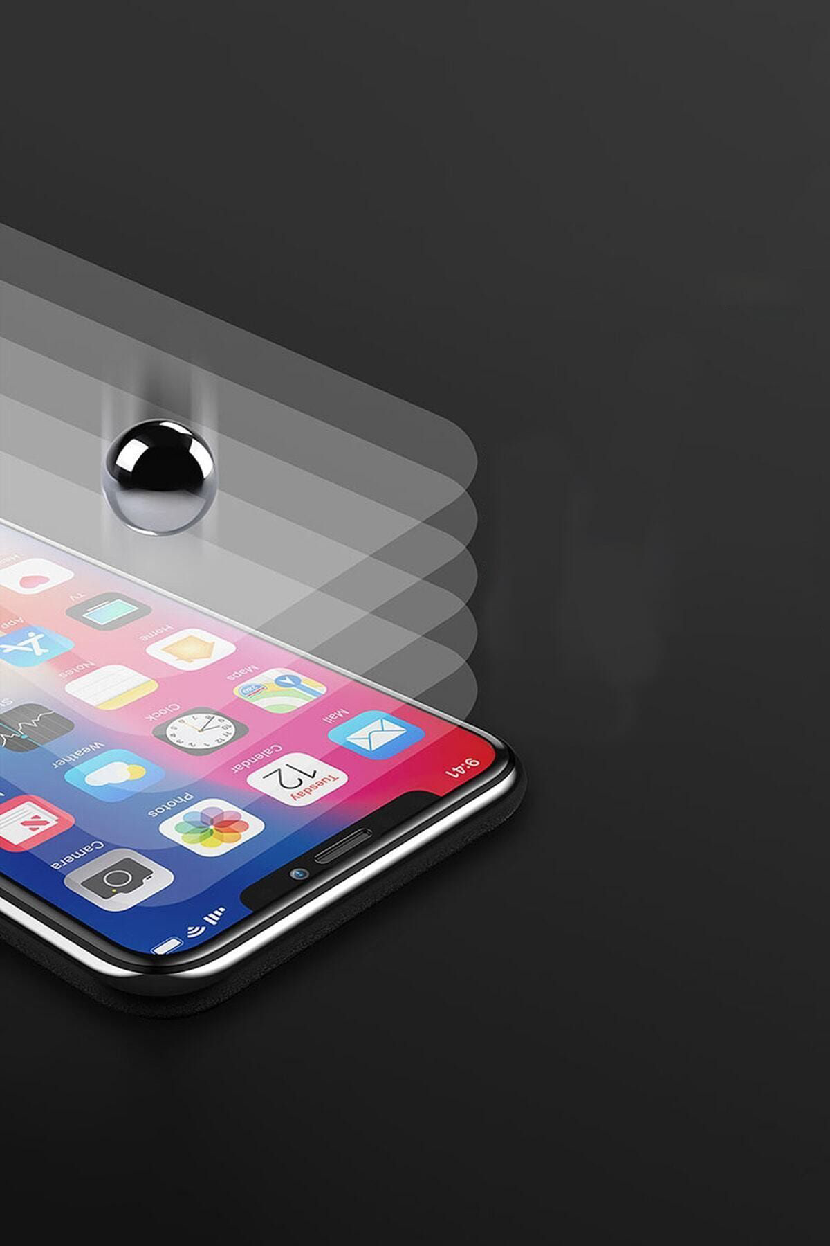 6g/6s uyumlu Siyah Full 9d Kavisli Tamperli Tam Kaplayan Kırılmaz