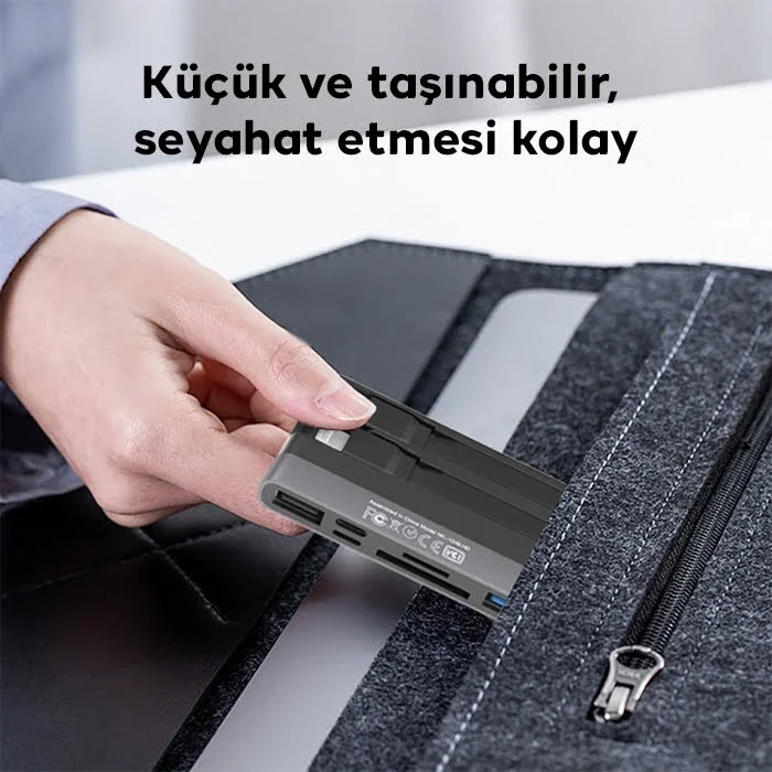 6in1 USB Type-C Lightning SD-TF Kart Okuyucu Adaptör - Çoklu Port Çözümü