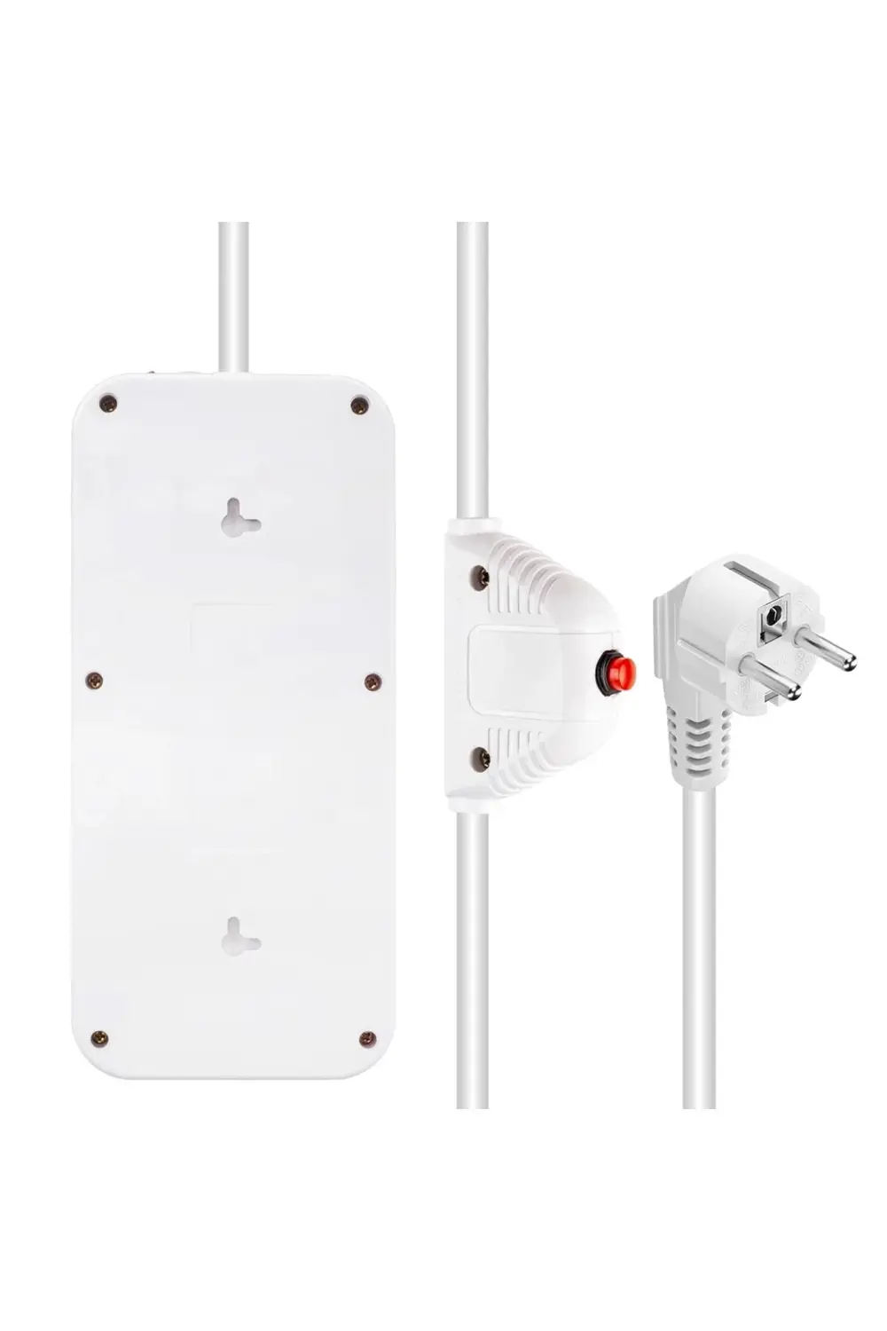 6LI 1.5 METRE KABLOLU 4 USBLİ BEYAZ AKIM KORUMALI PRİZ VA-21564 (