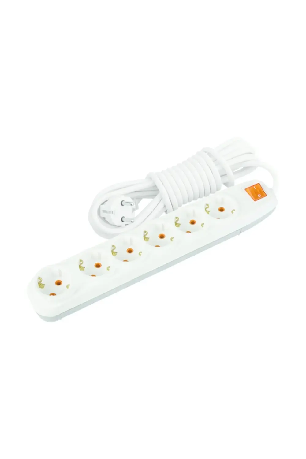 6'lı 5 Metre Topraklı Anahtarlı Grup Priz