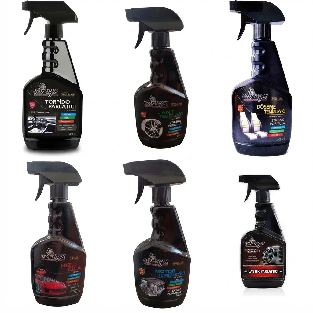 6'lı Araç Bakım Seti Torpido Jant Döşeme Motor Lastik Parlatıcı Hızlı Cila Spreyi 500 ml 6'lı Araç Bakım Seti Torpido Jant Döşeme Motor Lastik Parlatıcı Hızlı Cila Spreyi 500 ml