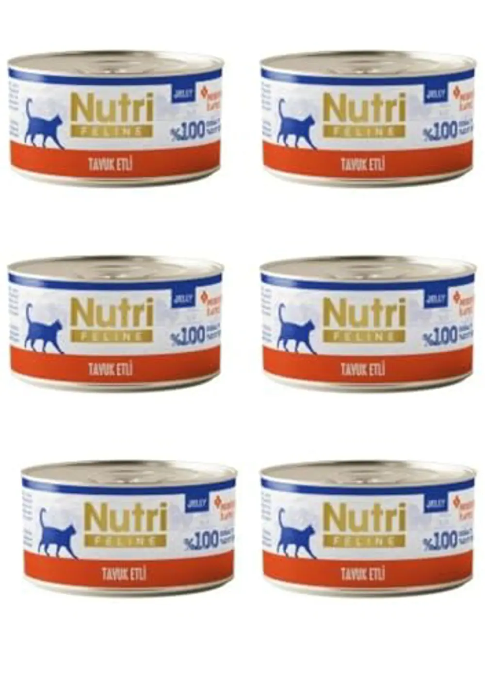 6'lı Avantaj Paketi: Nutri Feline Tahılsız Tavuklu & Jöleli Kedi 