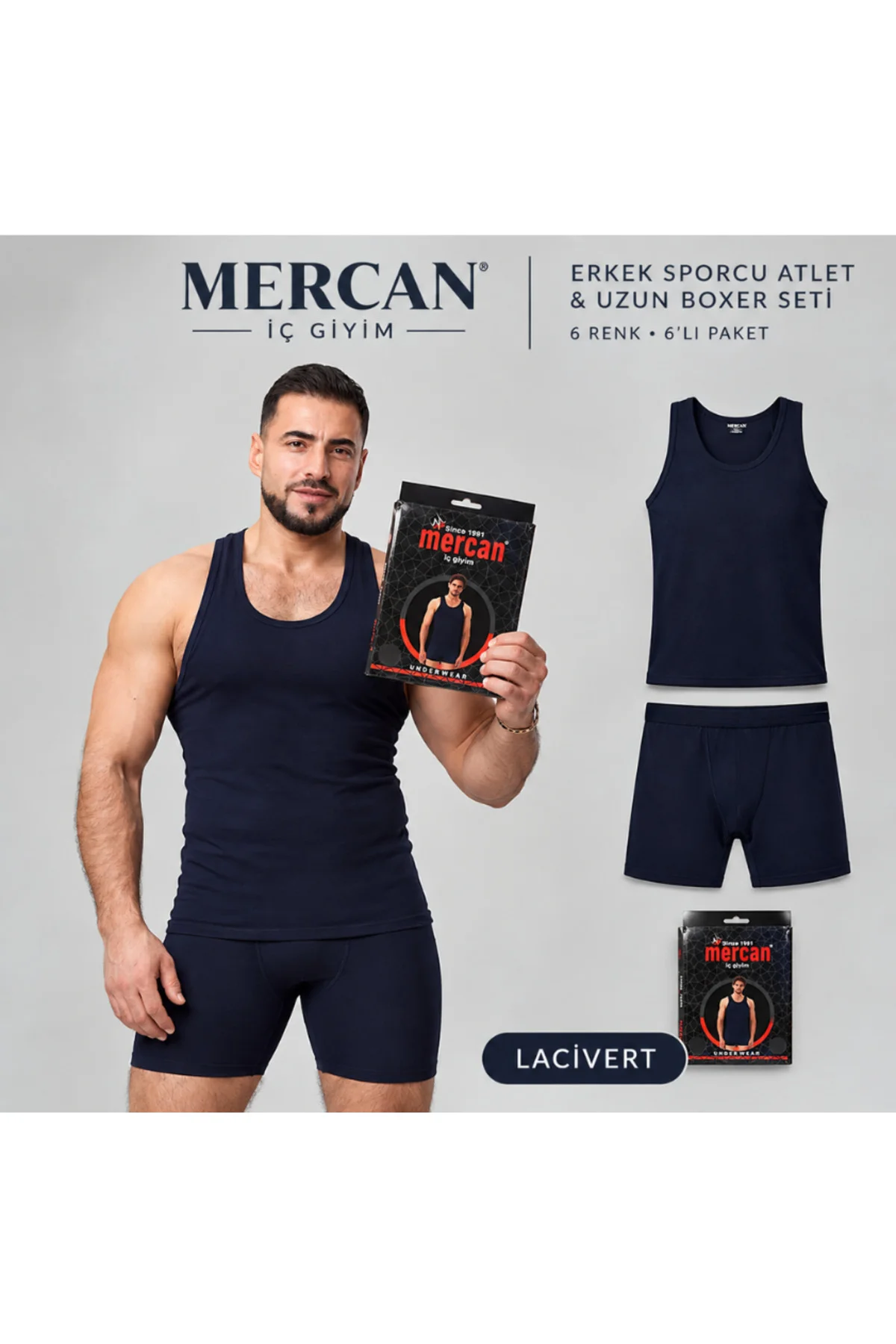 6'lı Avantaj Serisi Erkek Sporcu Takım Özel Kutuda Uzun Kesim Boxer + Sporcu Atlet 6'lı Avantaj Serisi Erkek Sporcu Takım Özel Kutuda Uzun Kesim Boxer + Sporcu Atlet - Görsel 7
