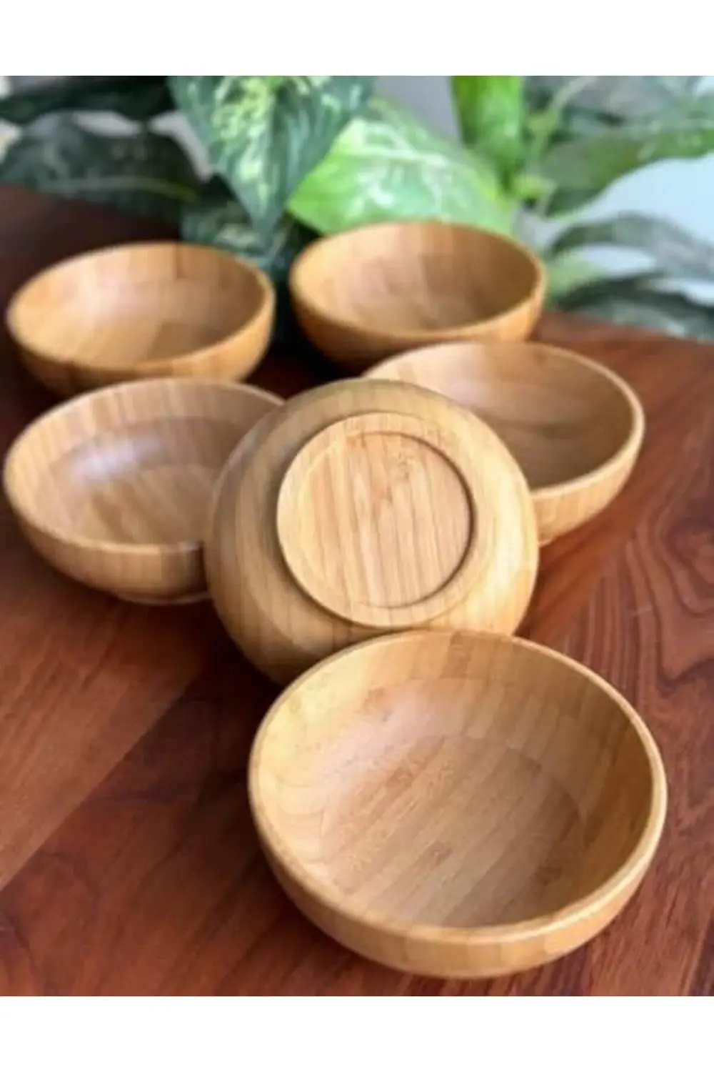 6'lı Bambu Çerezlik Kase Seti – ve Şık Sunum Kaseleri, Kuruyemiş,