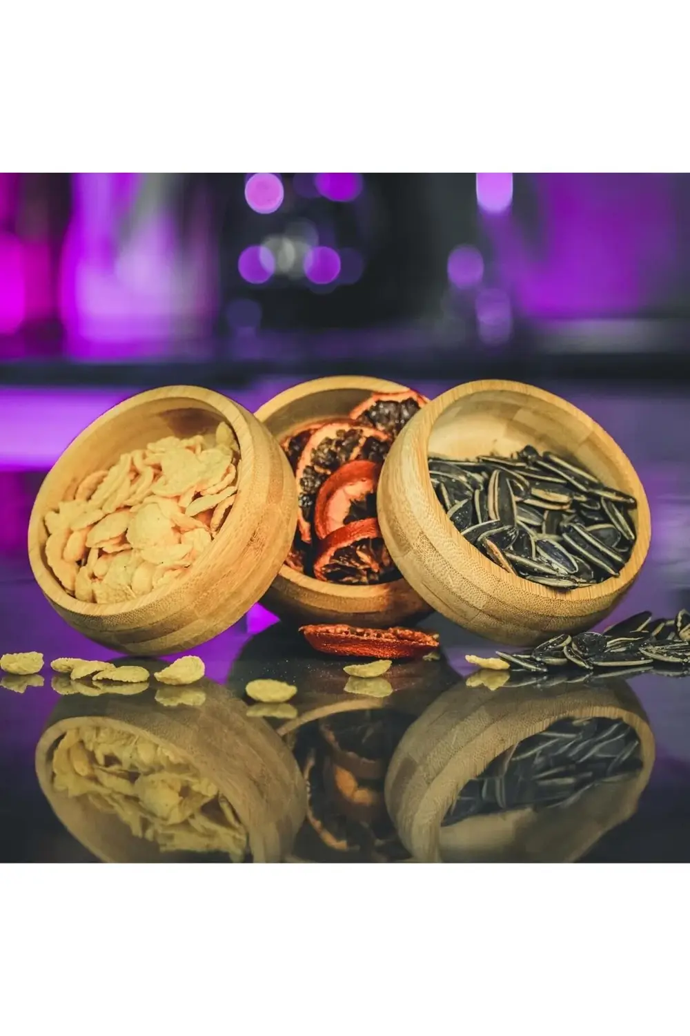 6'lı Bambu Çerezlik Kase Seti – ve Şık Sunum Kaseleri, Kuruyemiş,