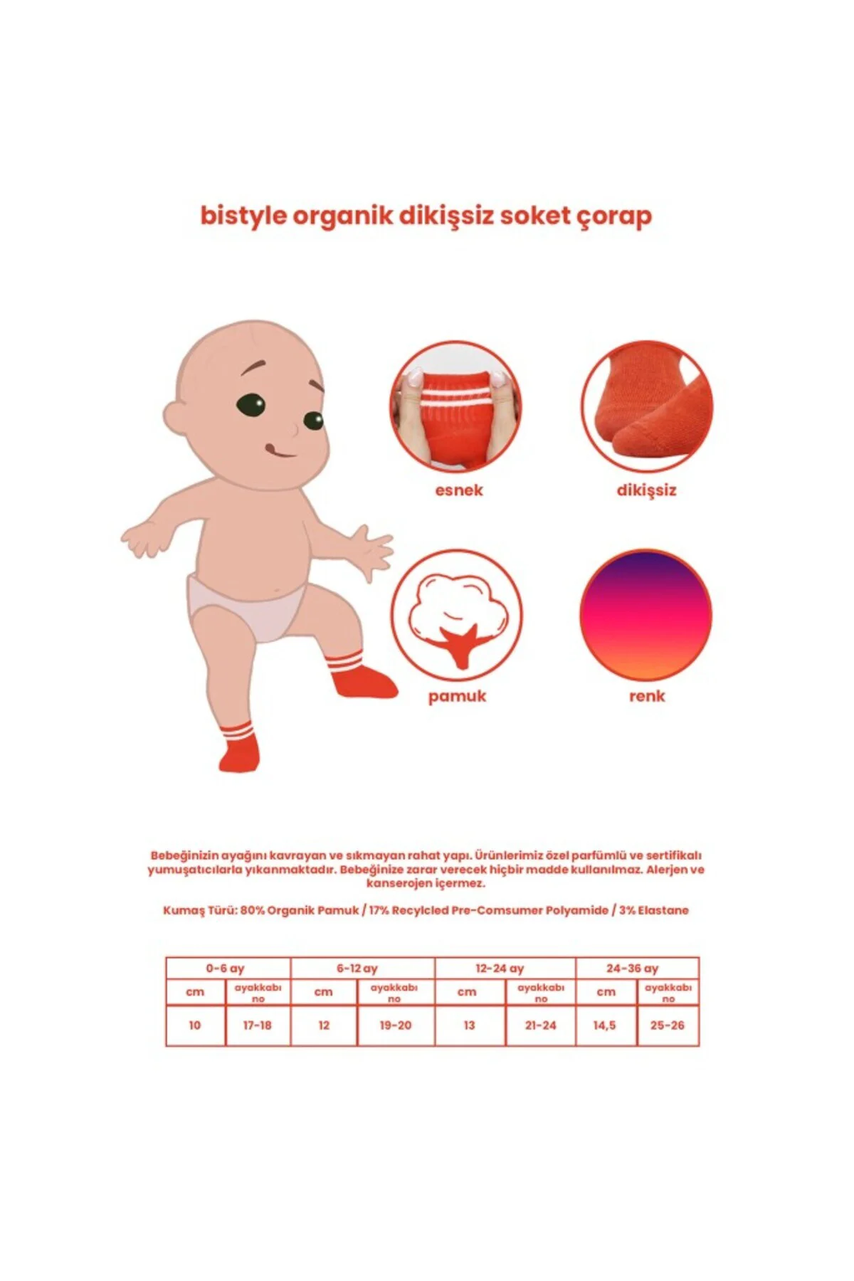 6'Lı Basic Penye Soket Çorap 10101 Ekru