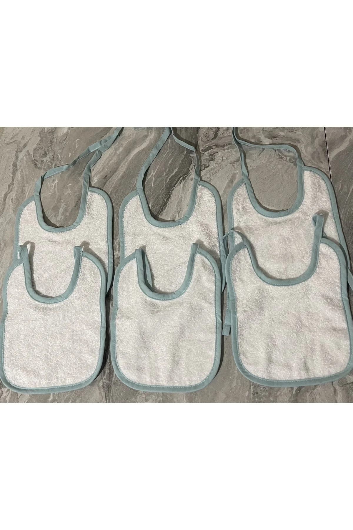 6lı Bebek mama önlüğü havlu %100 pamuk