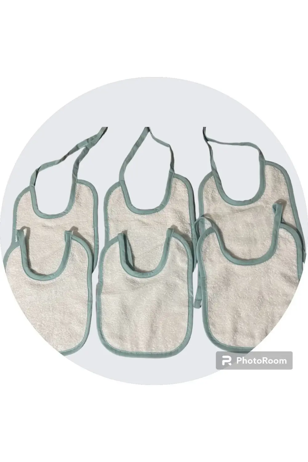 6lı Bebek mama önlüğü havlu %100 pamuk