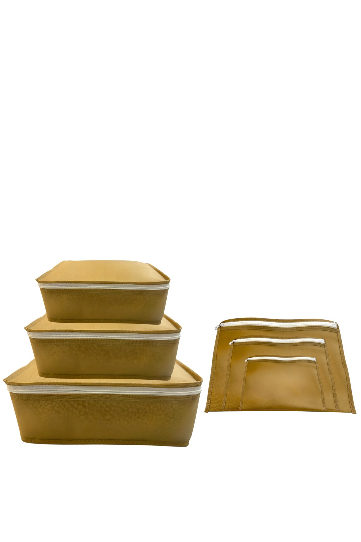 6'lı Bej Valiz Düzenleyici , Bavul Içi Düzenleyici Organizer Set