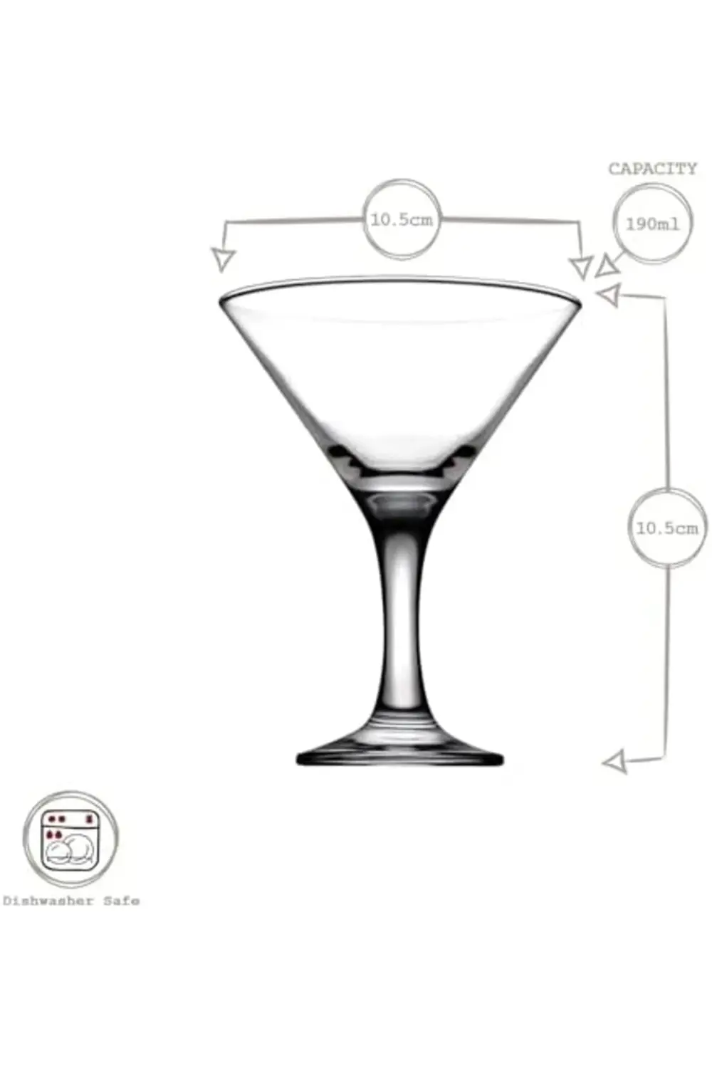 6'lı Bistro Kokteyl Kadehi 190 cc 978262