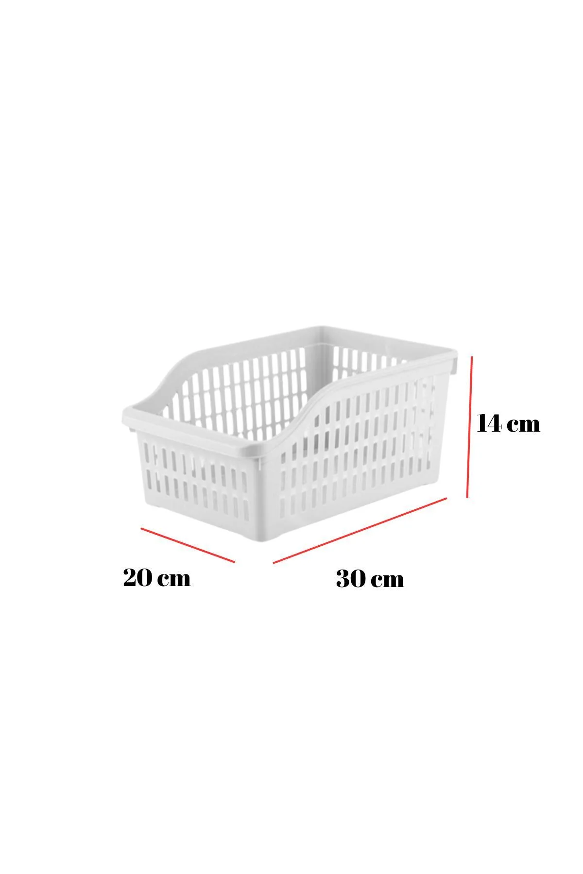6’lı Buzdolabı Organizeri Düzenleyici Çok Amaçlı Dolap Düzenleyici Beyaz 12x30x14 cm - Görsel 4