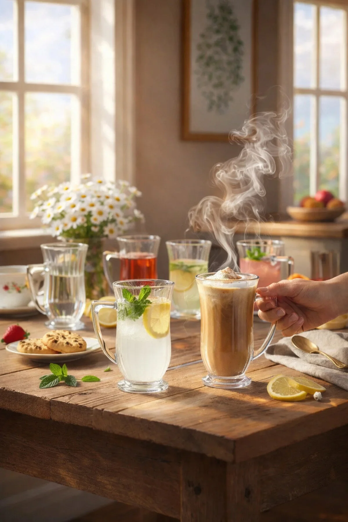 6’lı Cam Latte Bardağı Seti | Isıya Dayanıklı Şeffaf Cam Kahve Bardağı, Kulplu, Modern Tasarım 6’lı Cam Latte Bardağı Seti | Isıya Dayanıklı Şeffaf Cam Kahve Bardağı, Kulplu, Modern Tasarım - Görsel 4