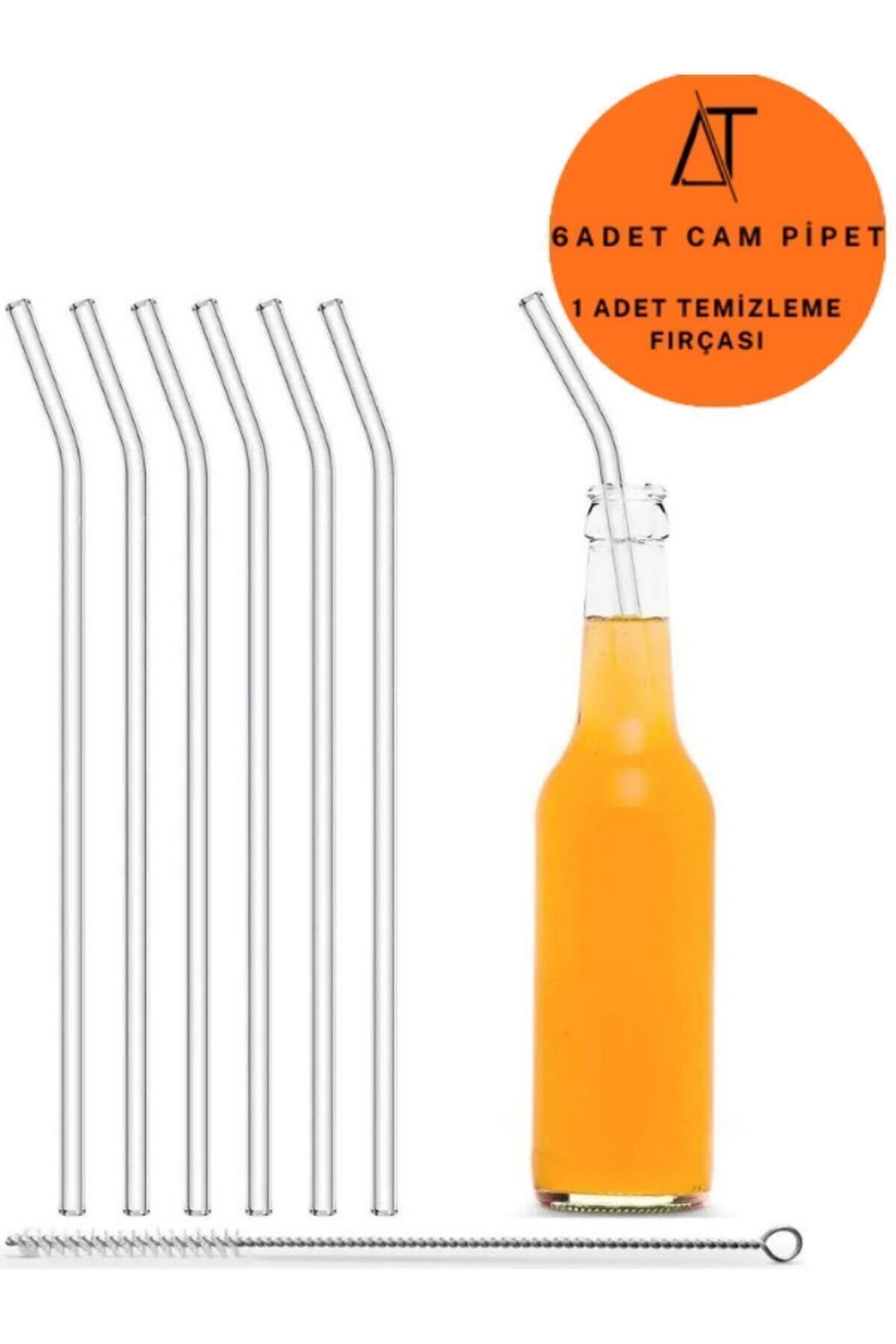 6'lı Cam Pipet Ve 1 Adet Temizleme Fırçası 1. Kalite Cam Pipet Se