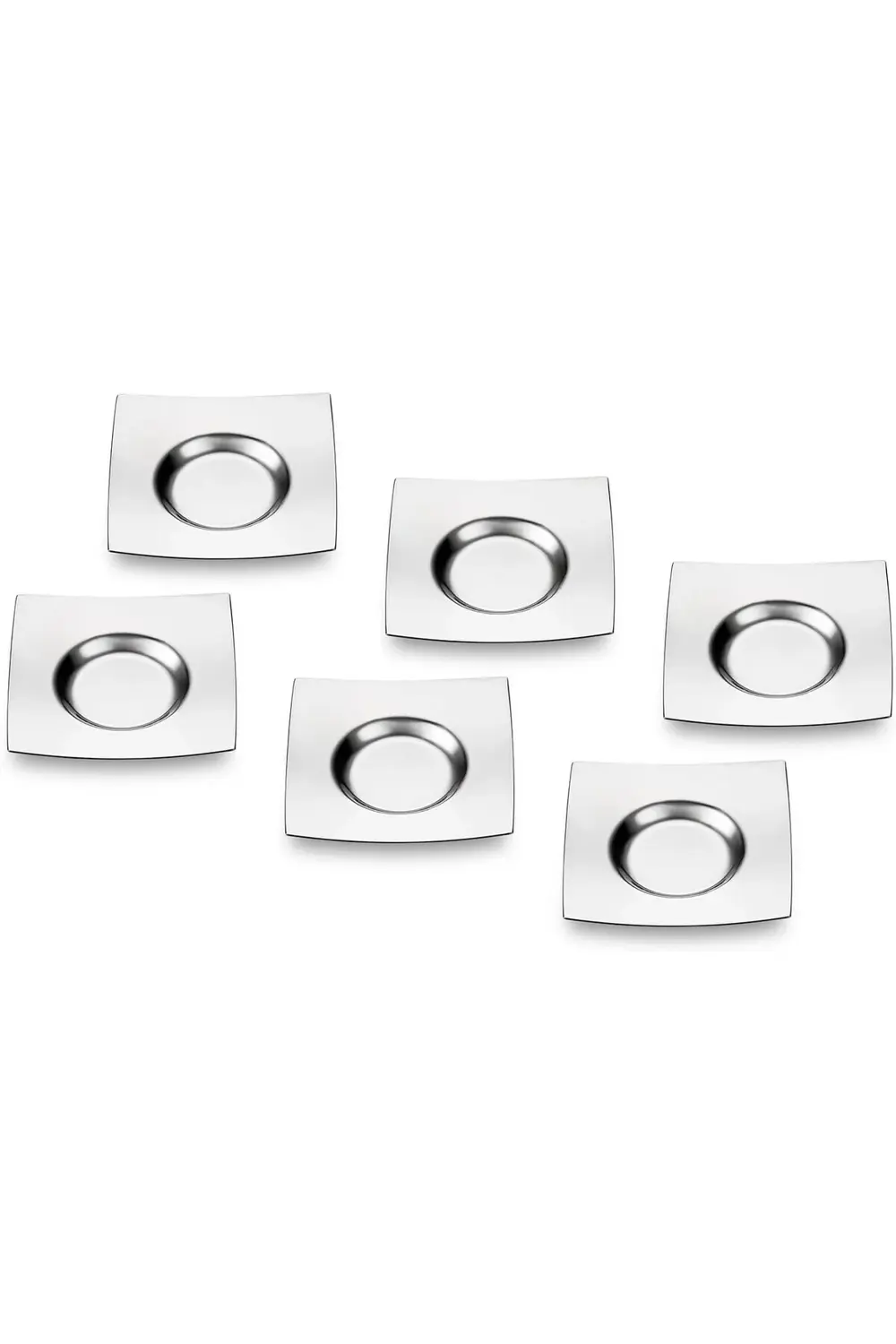 6'lı Çelik Çay Tabağı